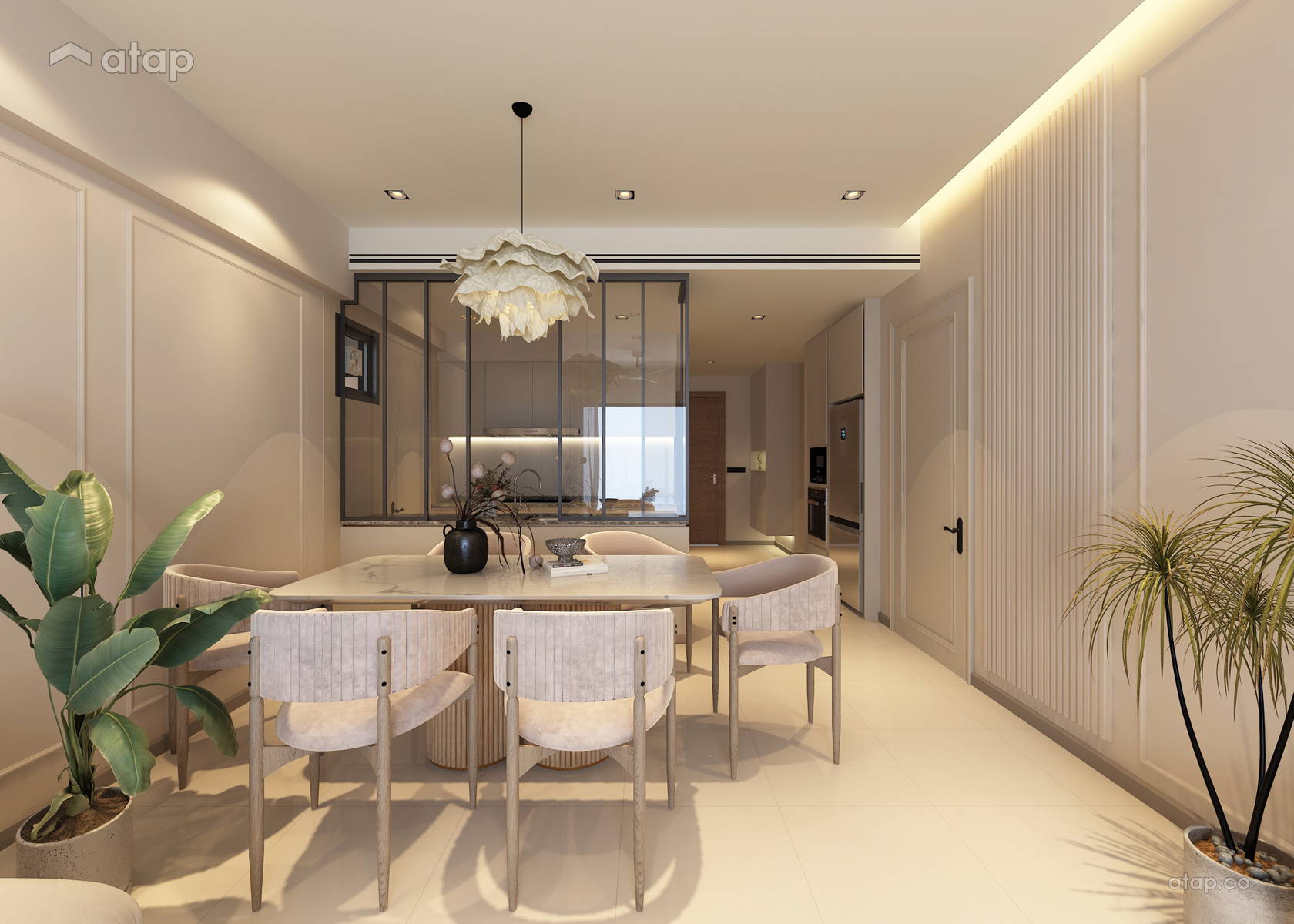 Classic Modern Dining Room condominium design ideas & photos Malaysia
