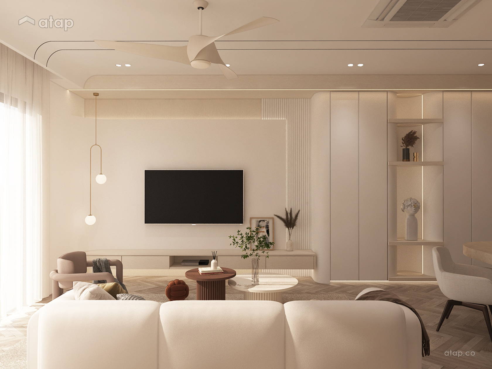 White Moonlight - Queens Waterfront interior design renovation ideas,  photos and price in Malaysia | Atap.co