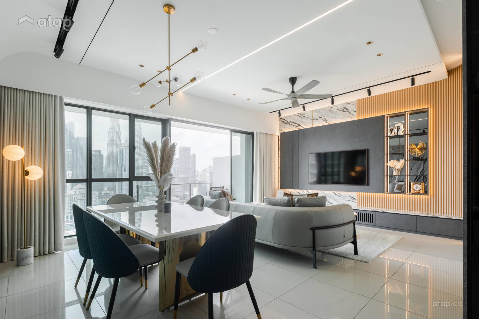 Asian Minimalistic Dining Room Living Room @ Setia Sky Residences @ KLCC