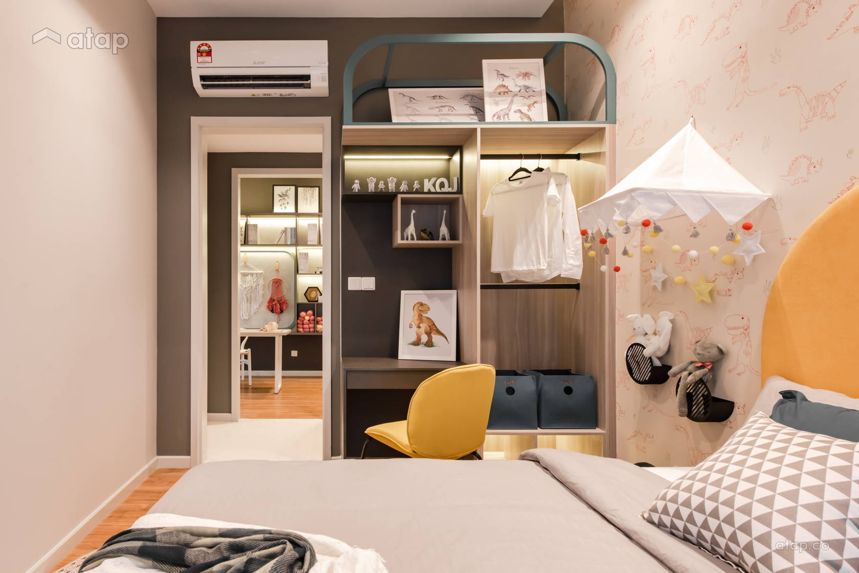 Rustic Zen Bedroom Kids condominium design ideas & photos Malaysia ...