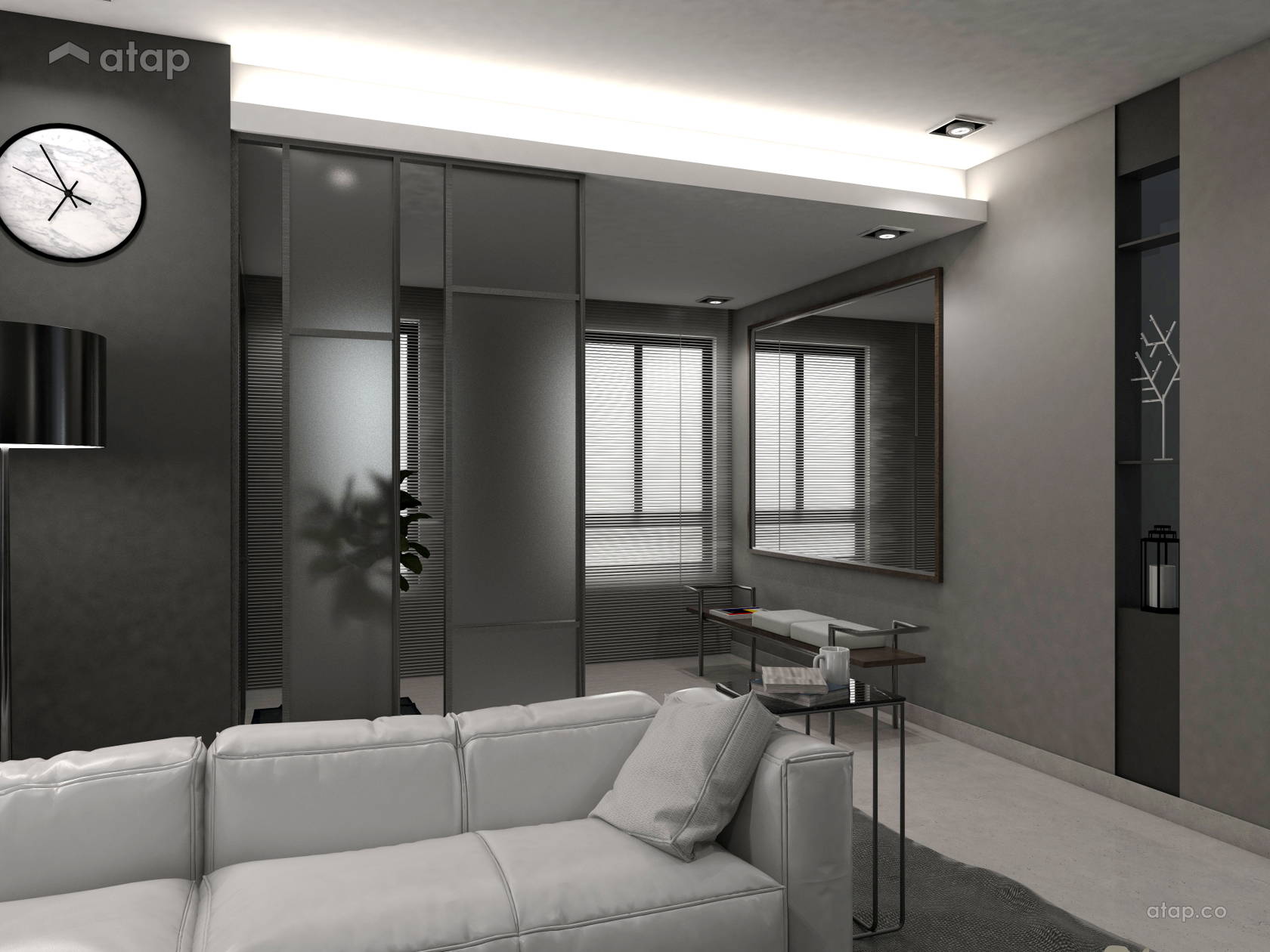 Minimalistic Foyer terrace design ideas & photos Malaysia | Atap.co - Minimalist Foyer Minimalist Decor