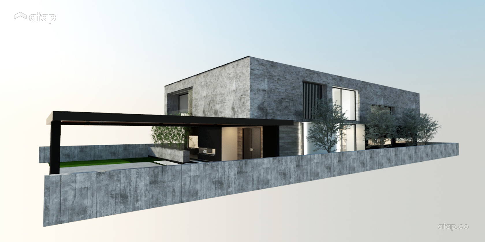 Image showcasing Industrial Minimalistic Exterior bungalow design ideas & photos ...