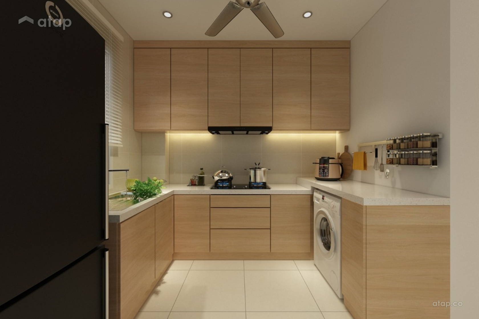 Minimalistic Kitchen condominium design ideas & photos Malaysia | Atap.co
