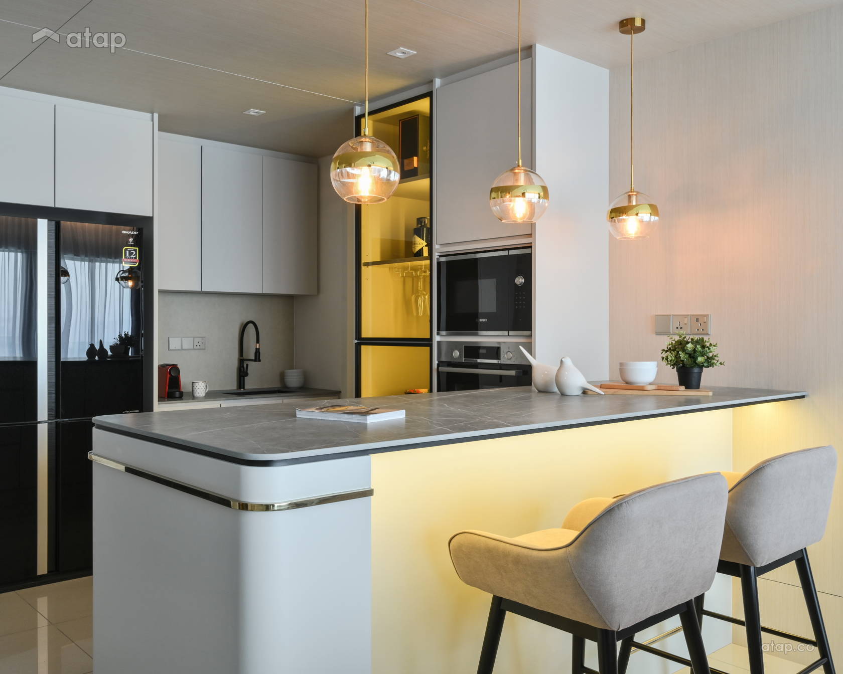 Contemporary Modern Kitchen condominium design ideas & photos Malaysia