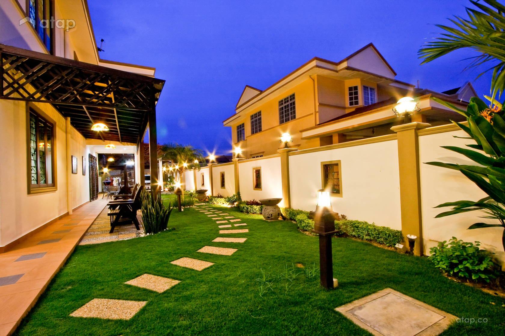Classic Country Garden Semi Detached Design Ideas Photos Malaysia Atap Co