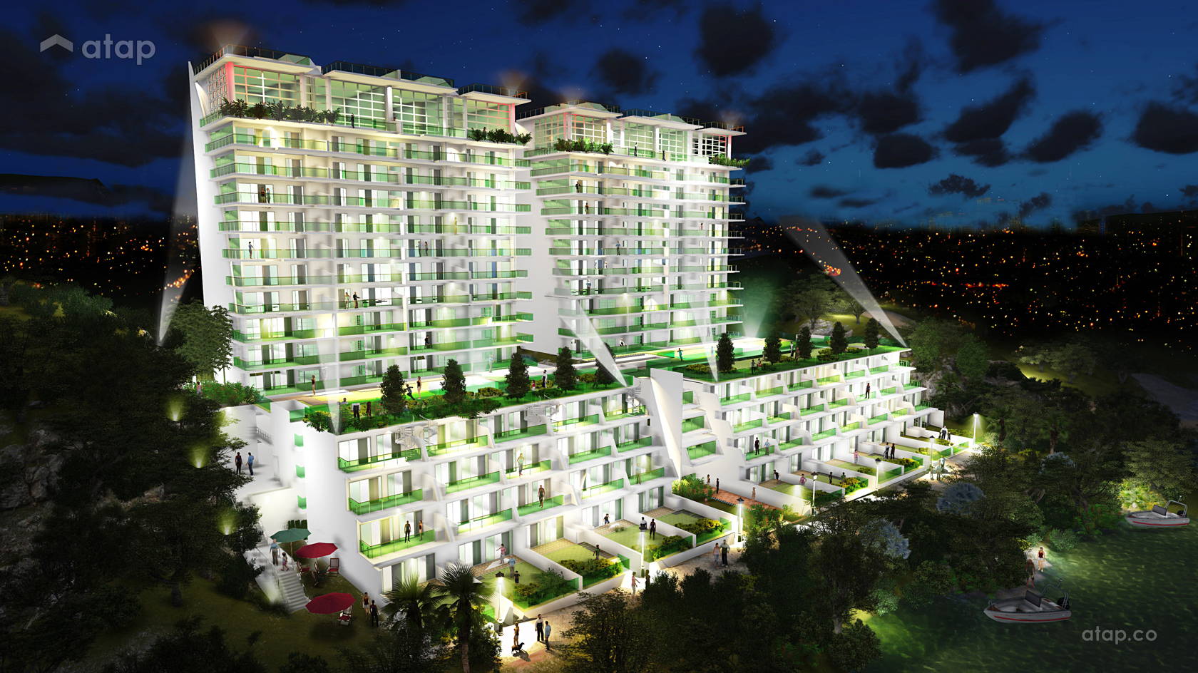 Modern Exterior condominium design ideas & photos Malaysia | Atap.co