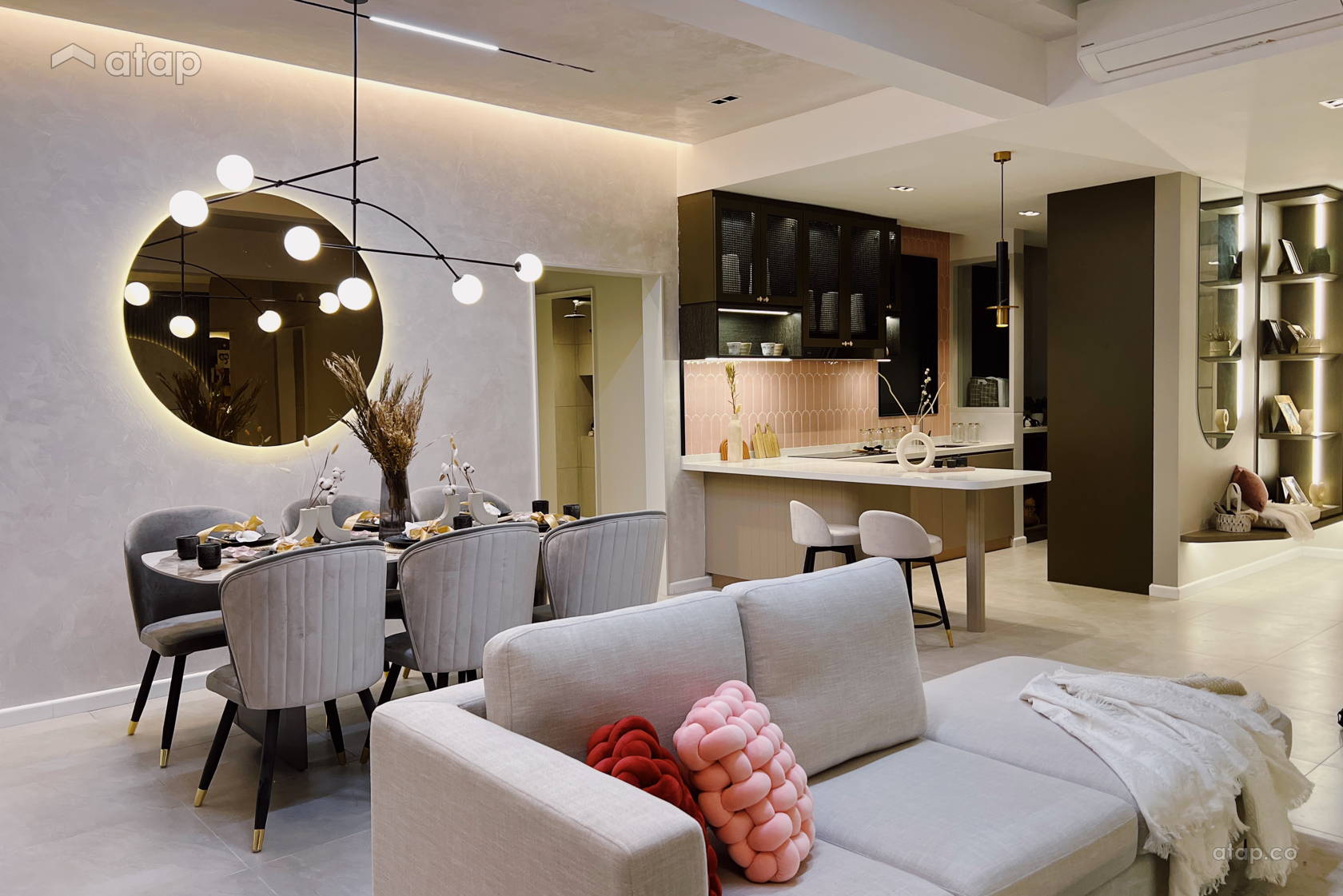Minimalistic Zen Dining Room Living Room condominium design ideas ...
