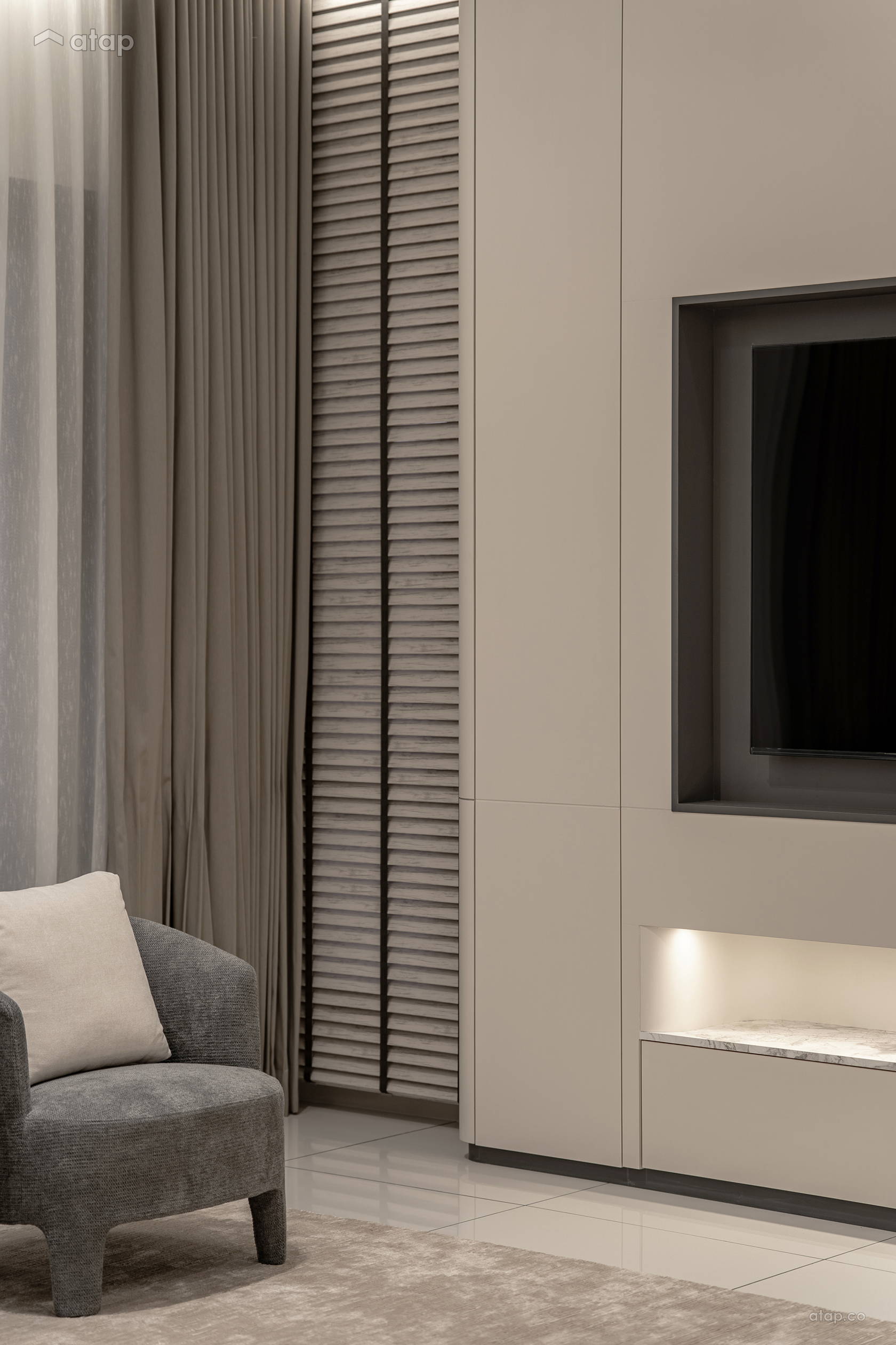 Contemporary Living Room @ SCULPTED STILLNESS | Bukit Jelutong, Shah Alam