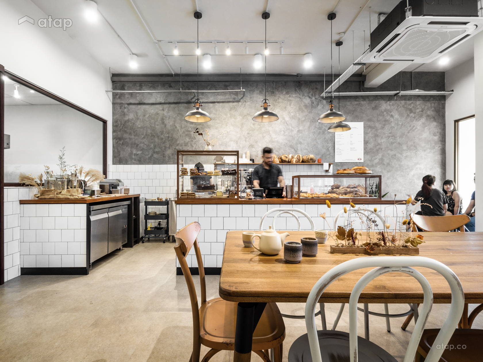 Contemporary Rustic Dining Room F B Shophouse Design Ideas Photos Malaysia Atap Co