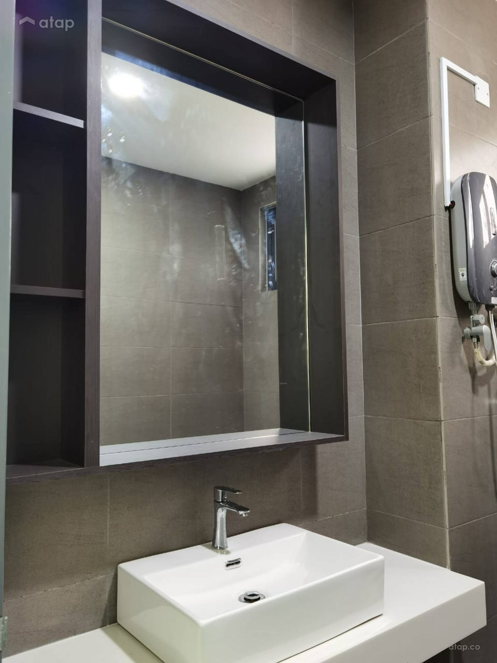 Rustic Bathroom condominium design ideas & photos Malaysia Atap.co