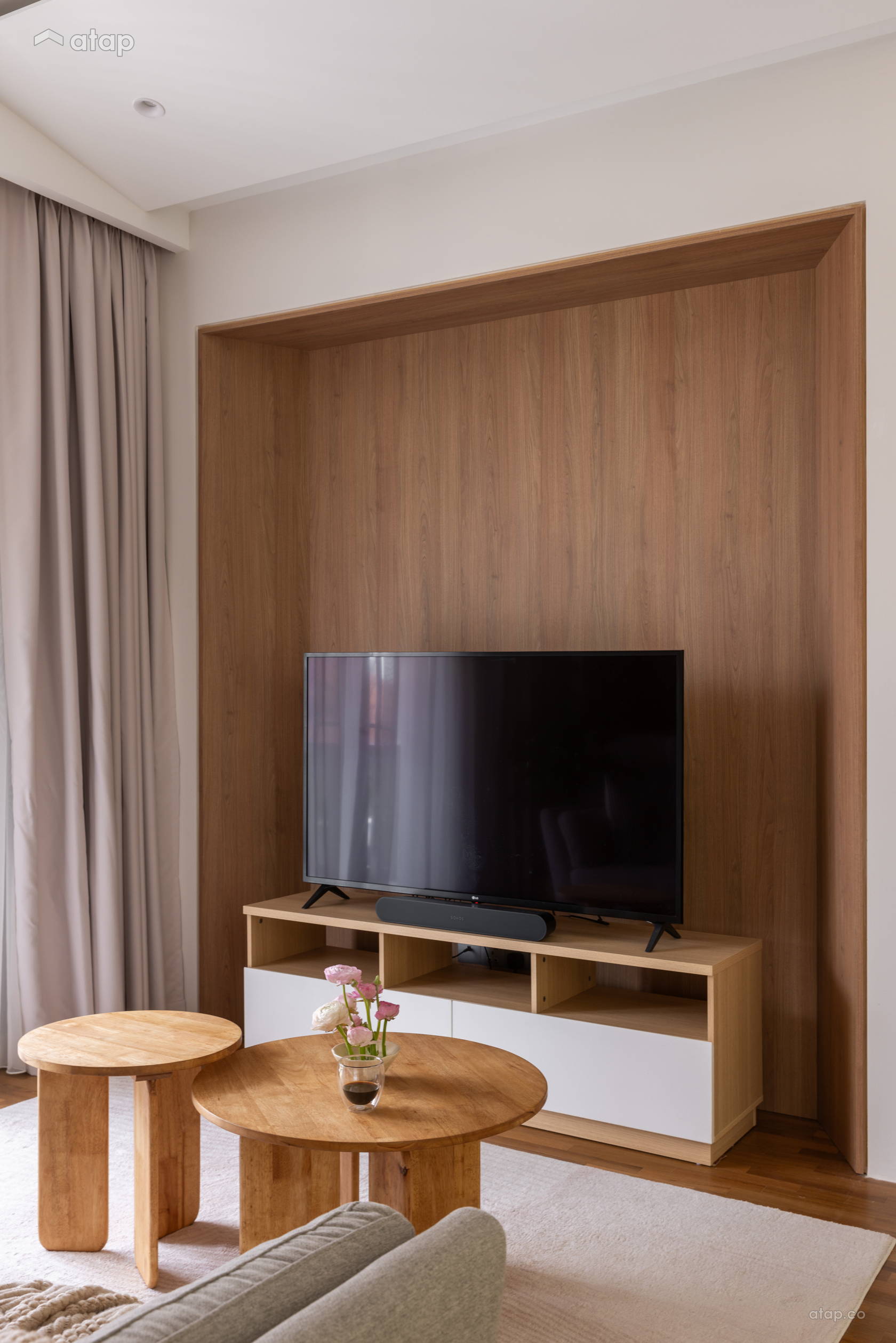 Modern Scandinavian Family Room semi-detached design ideas & photos ...