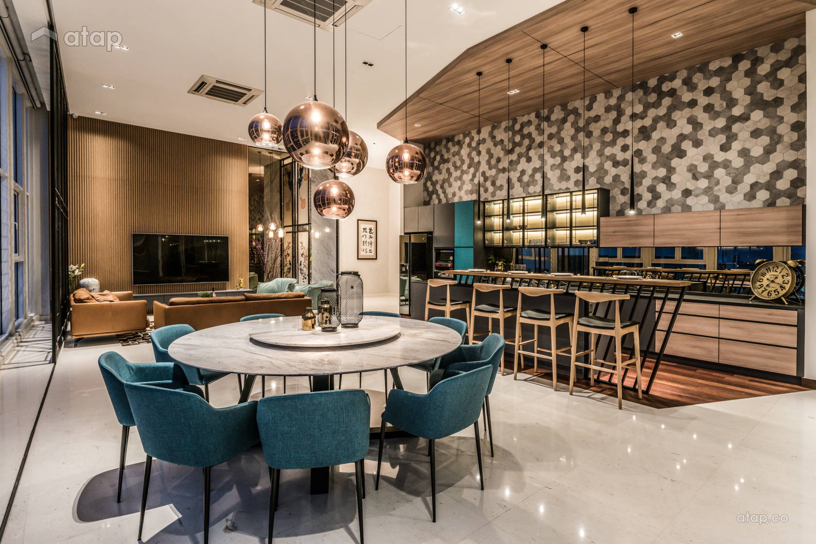 Asian Contemporary Dining Room condominium design ideas & photos ...