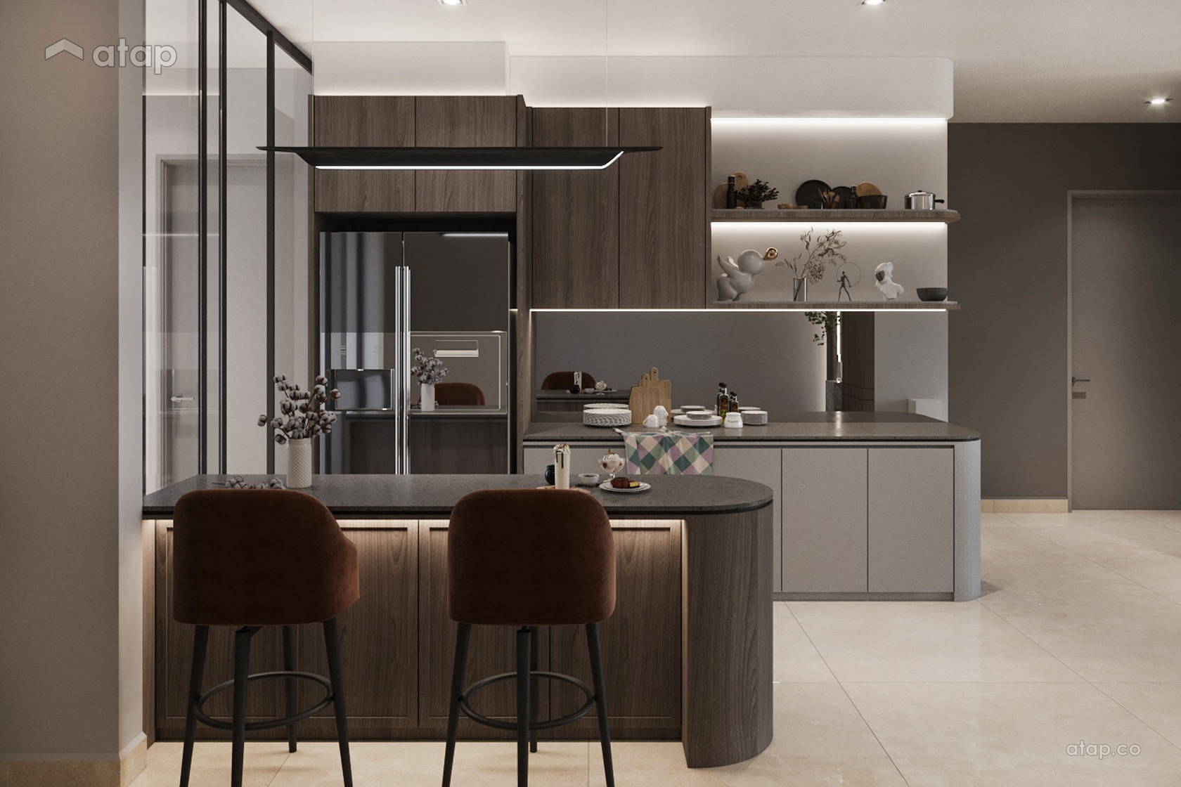 Contemporary Modern Foyer Kitchen condominium design ideas & photos ...