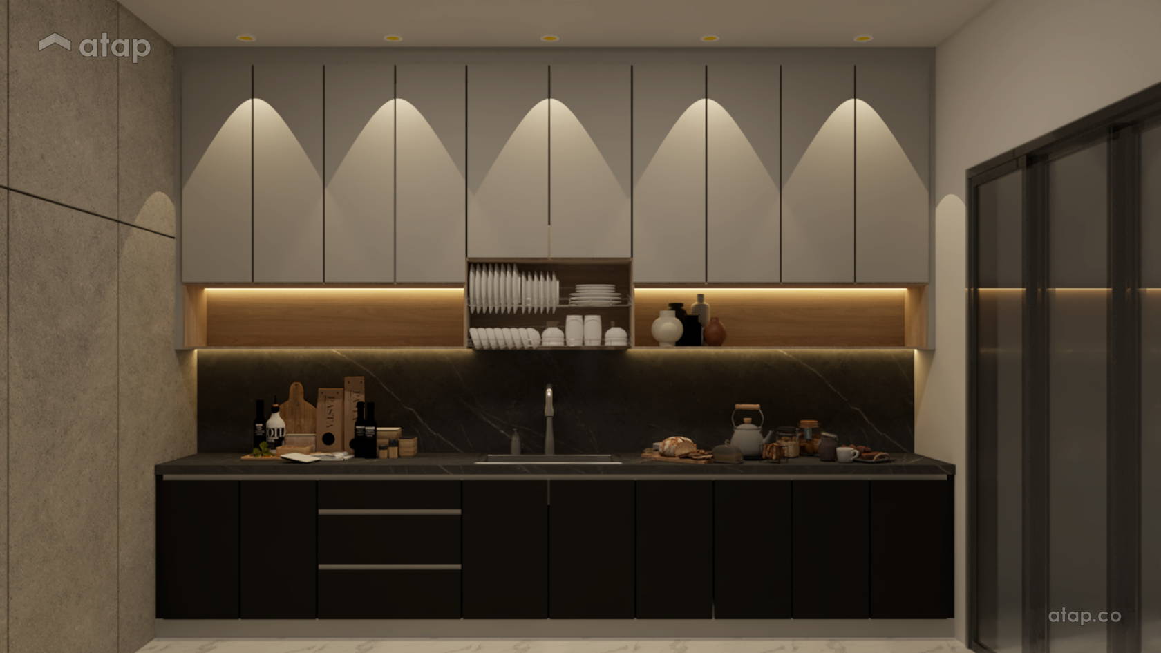 Contemporary Modern Kitchen semi-detached design ideas & photos ...