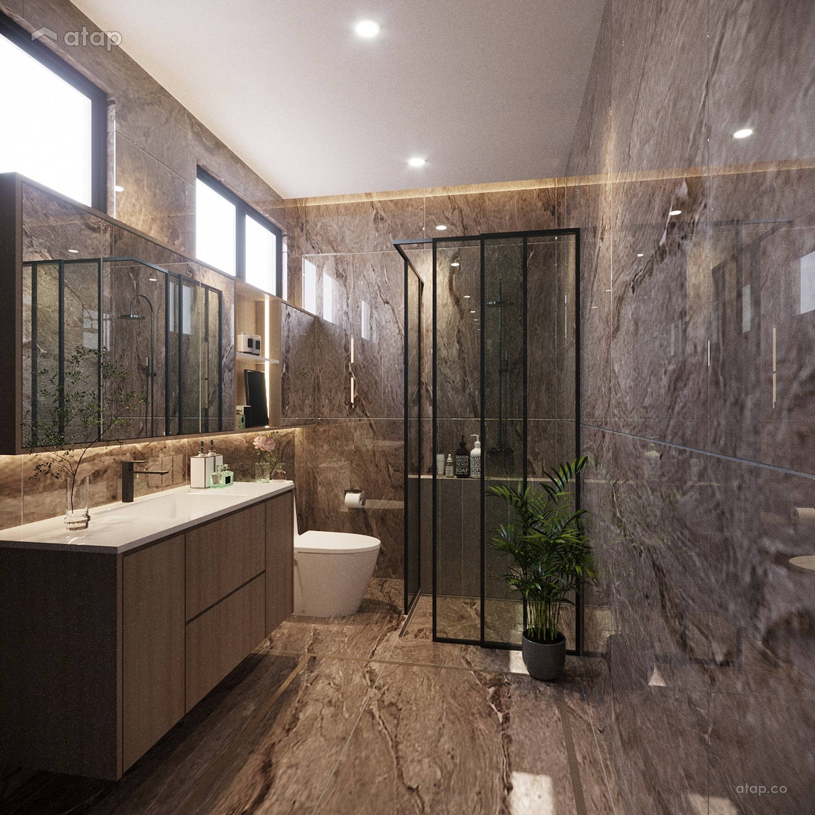 Modern Bathroom terrace design ideas & photos Malaysia | Atap.co