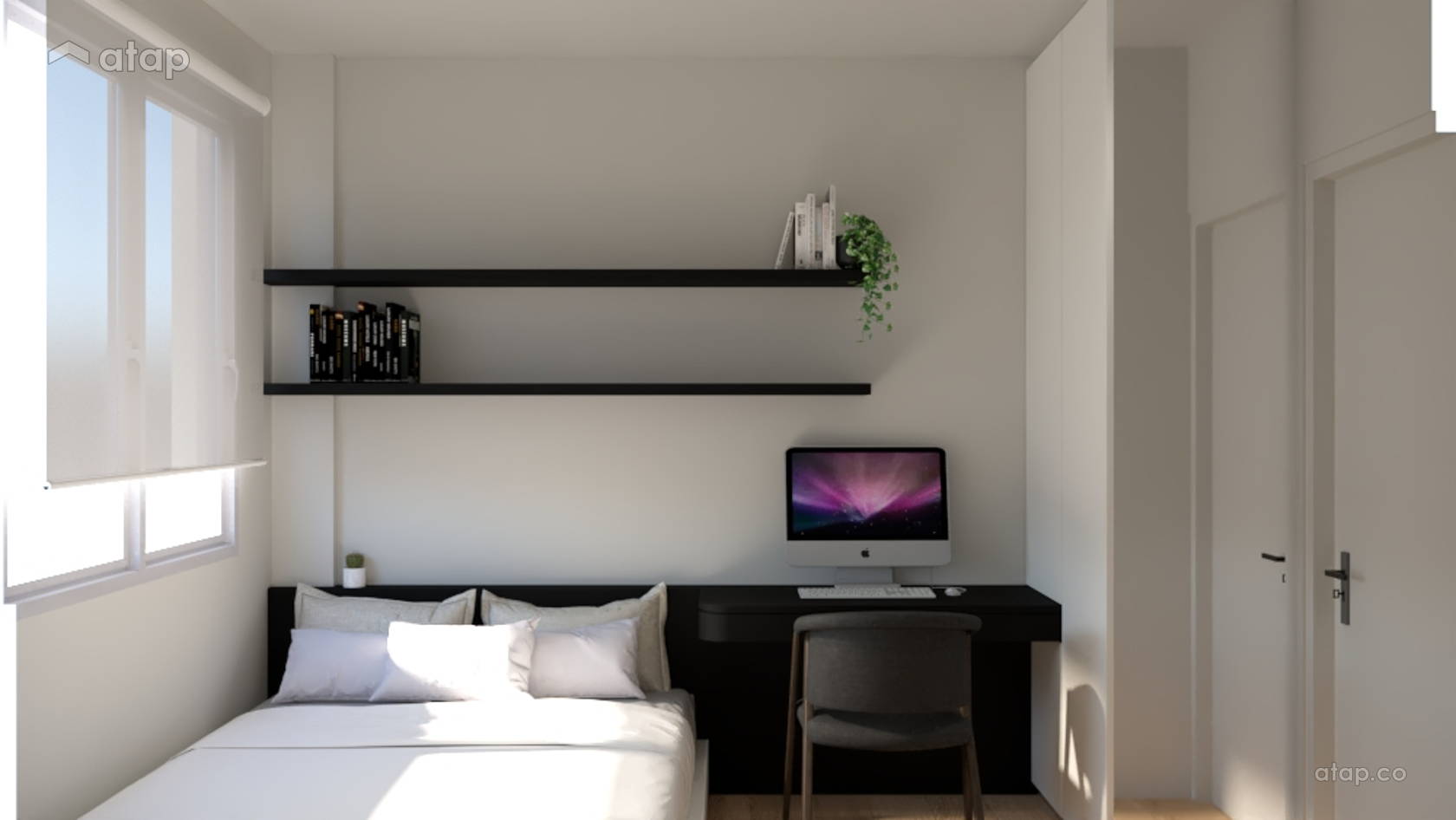 View of Contemporary Modern Bedroom apartment design ideas & photos Malaysia ...