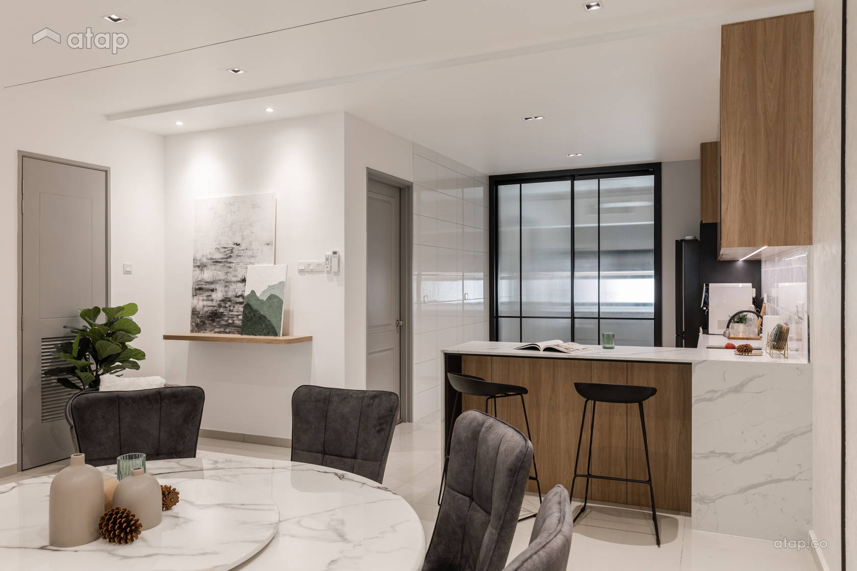 Scandinavian Zen Kitchen terrace design ideas & photos Malaysia Atap.co