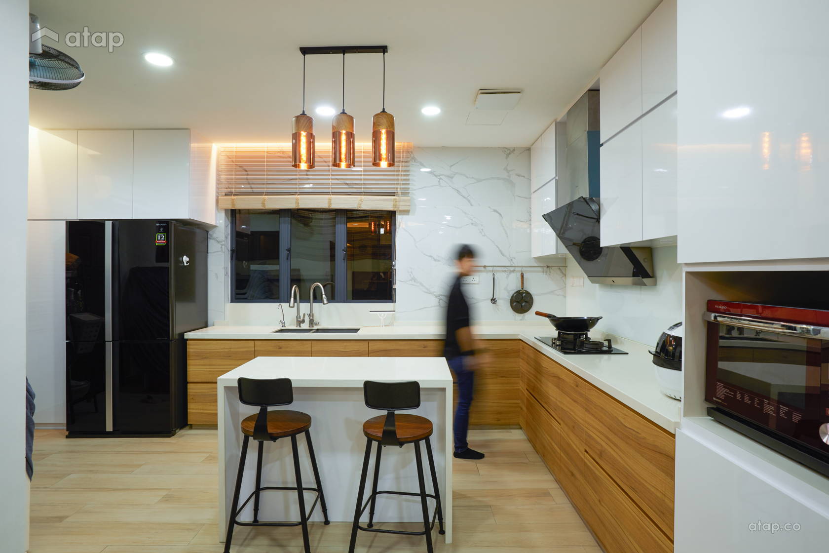 Modern Kitchen semidetached design ideas & photos Malaysia Atap.co