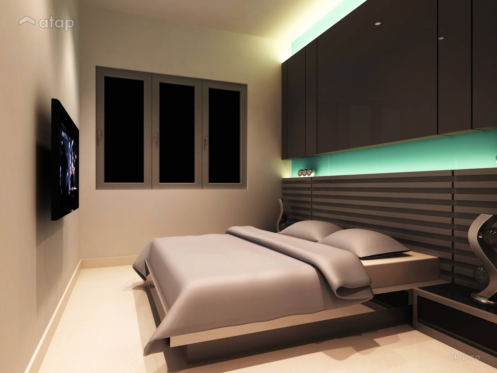 Contemporary Modern Bedroom condominium design ideas & photos Malaysia