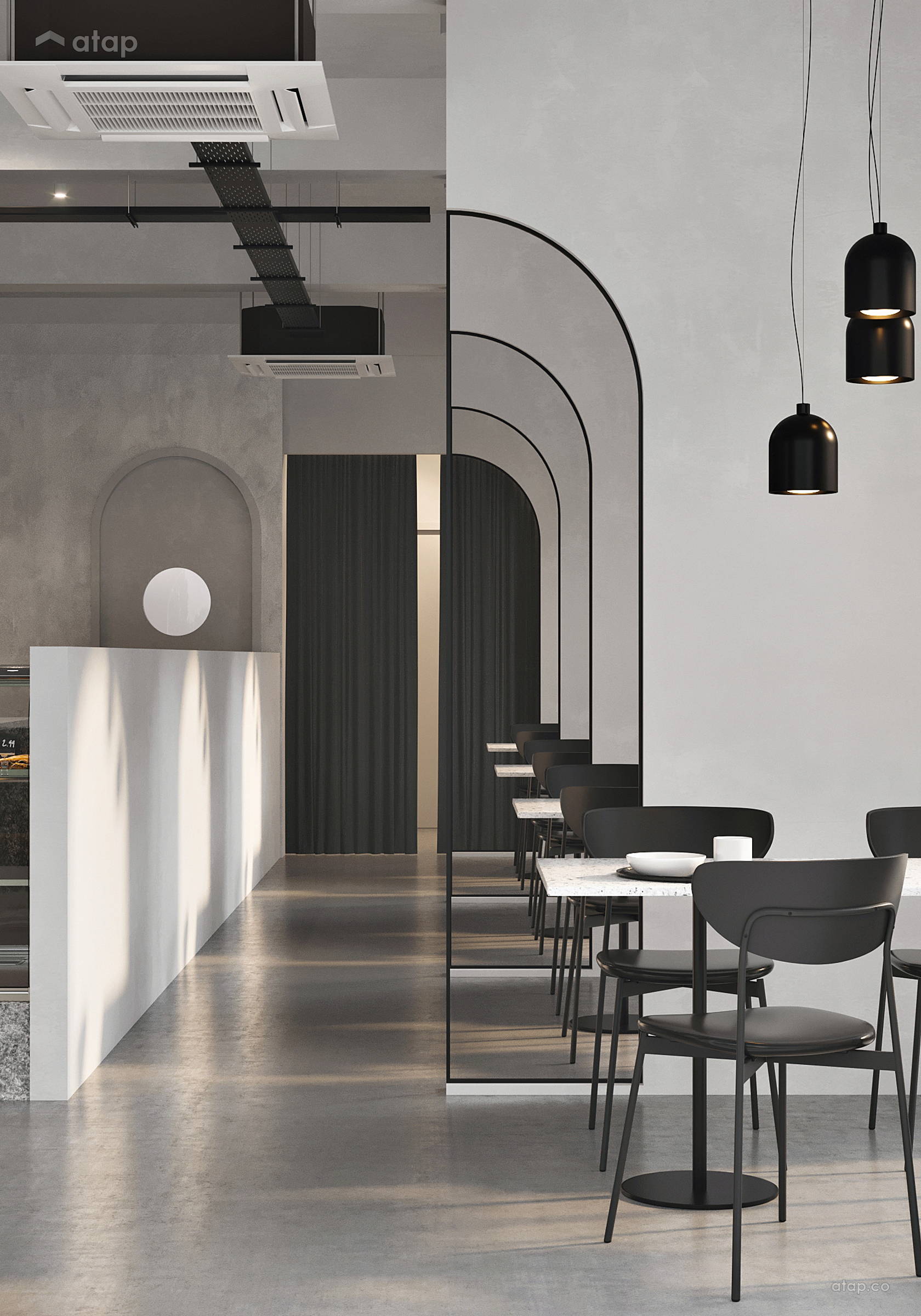 Industrial Minimalistic shophouse design ideas & photos Malaysia Atap.co