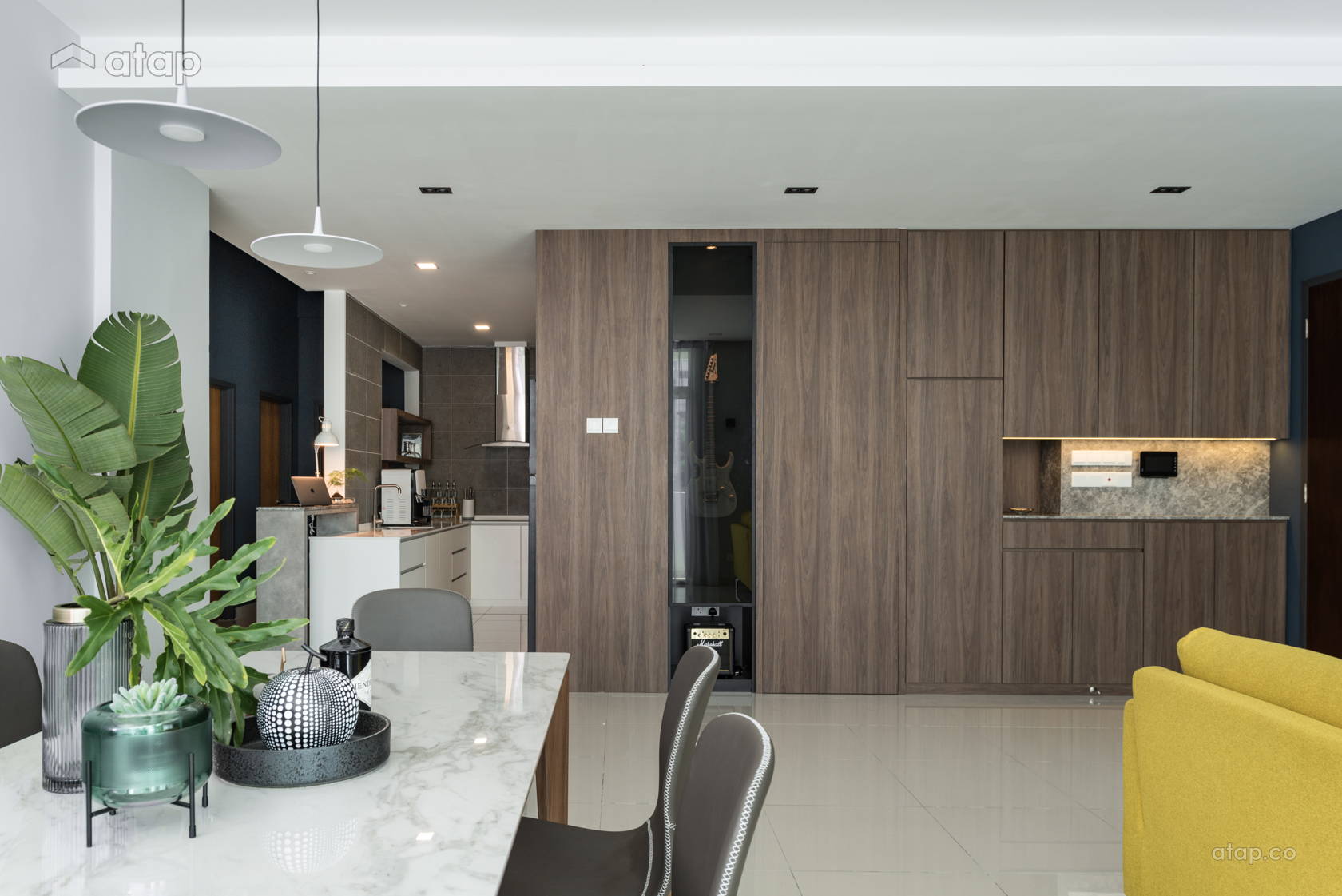 Contemporary Modern Foyer Kitchen Condominium Design Ideas