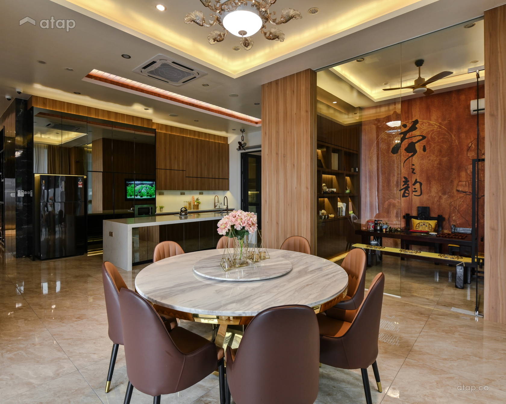 Contemporary Modern Dining Room Kitchen bungalow design ideas & photos ...