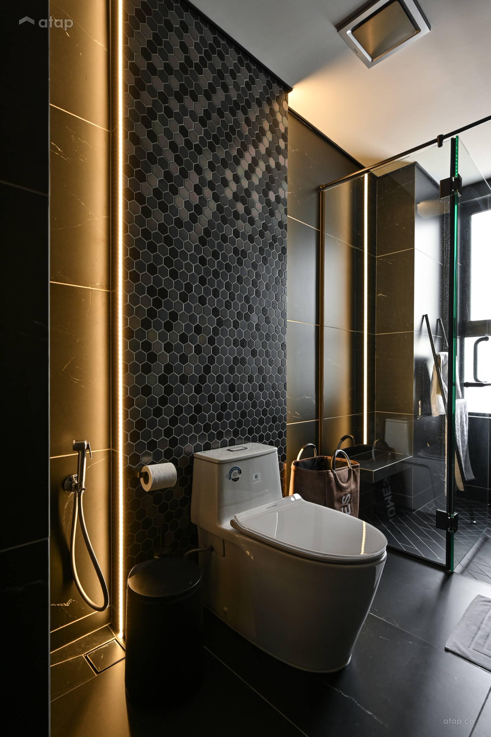 Contemporary Modern Bathroom semidetached design ideas & photos