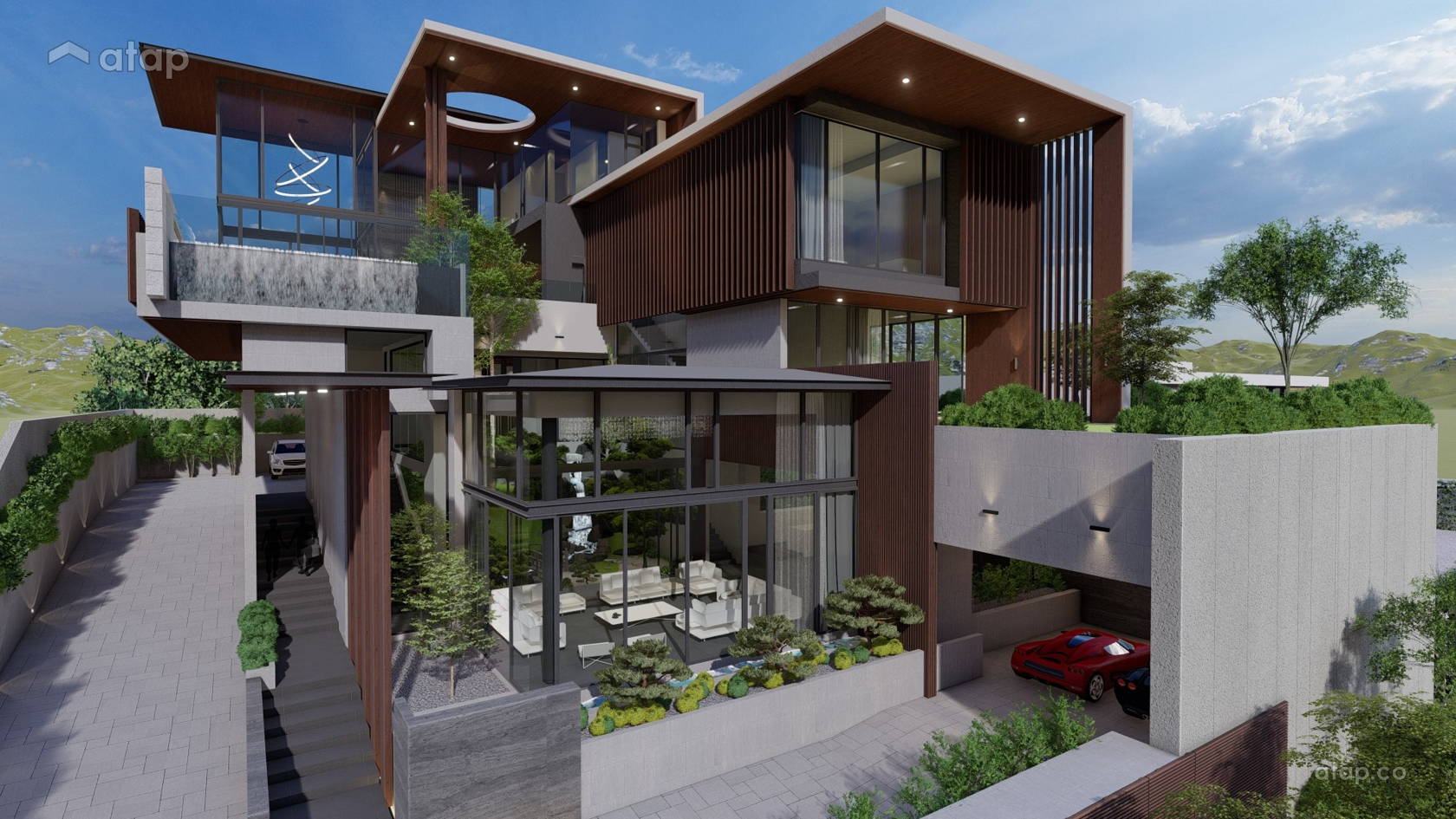 Contemporary Modern Exterior bungalow design ideas & photos Malaysia