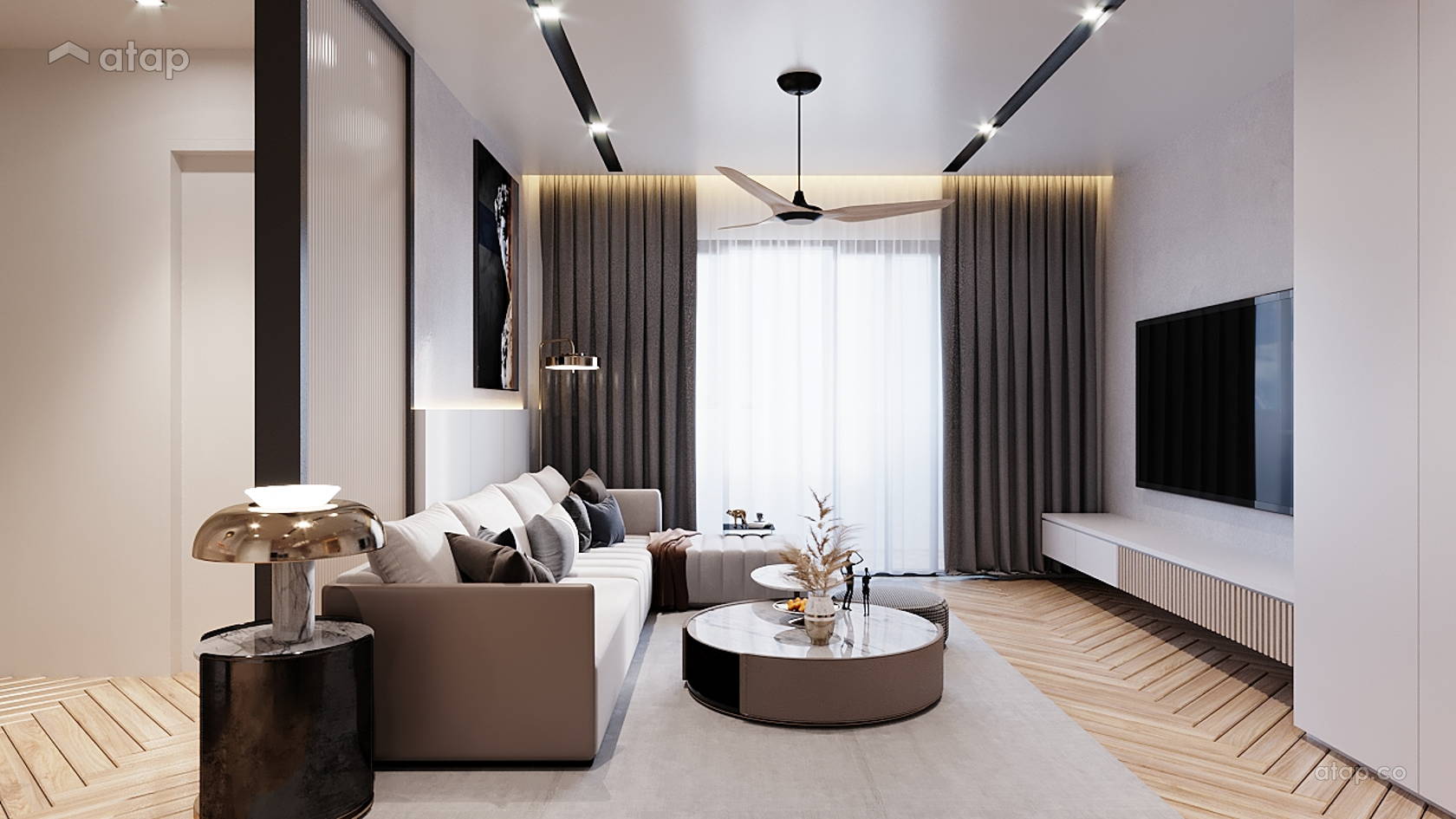 Minimalistic Modern Living Room apartment design ideas & photos ...