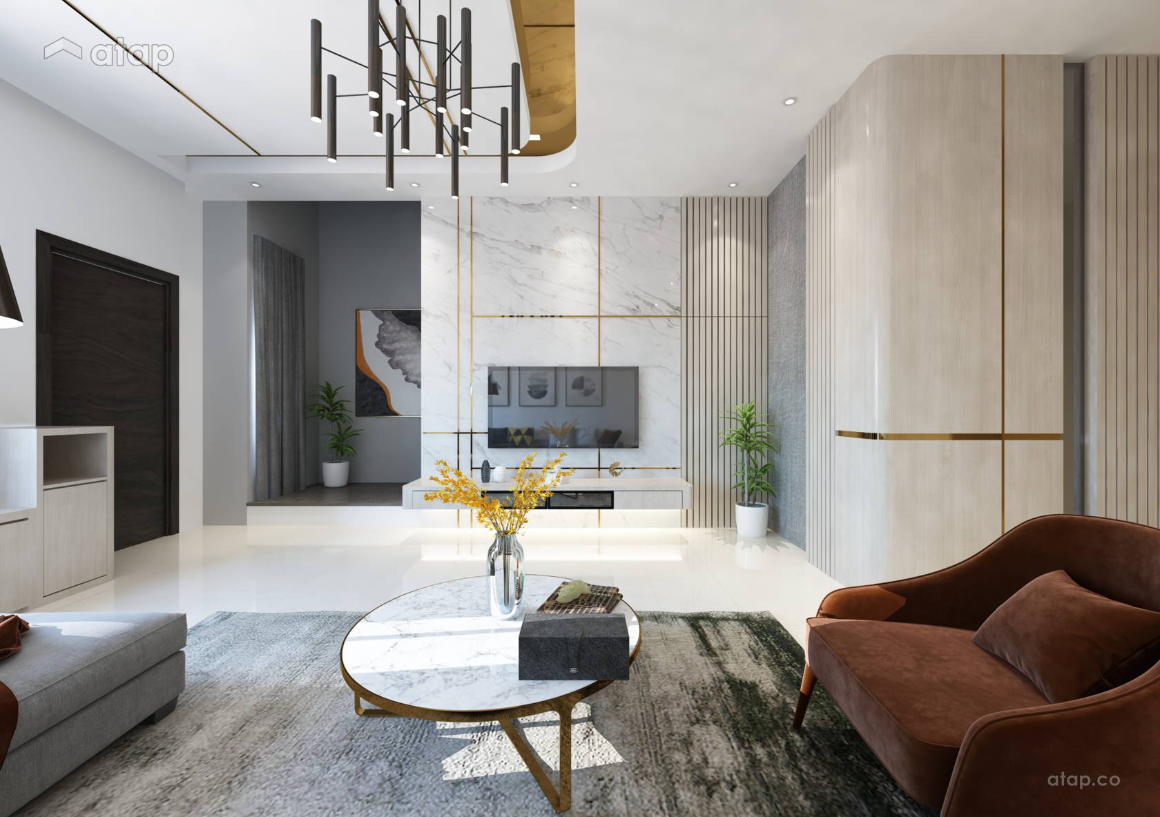 Contemporary Modern Living Room terrace design ideas & photos Malaysia ...