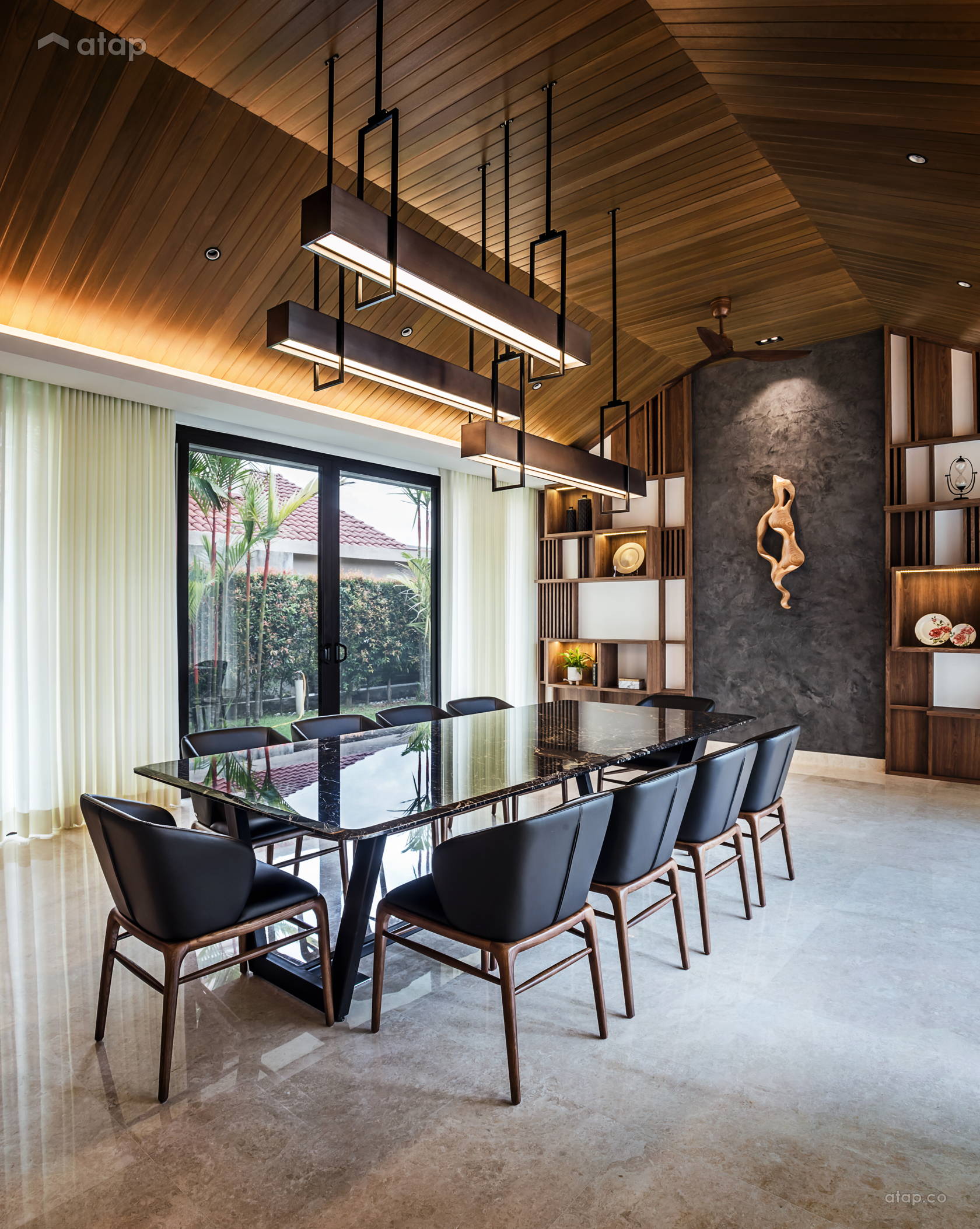 Country Modern Dining Room bungalow design ideas & photos Malaysia ...