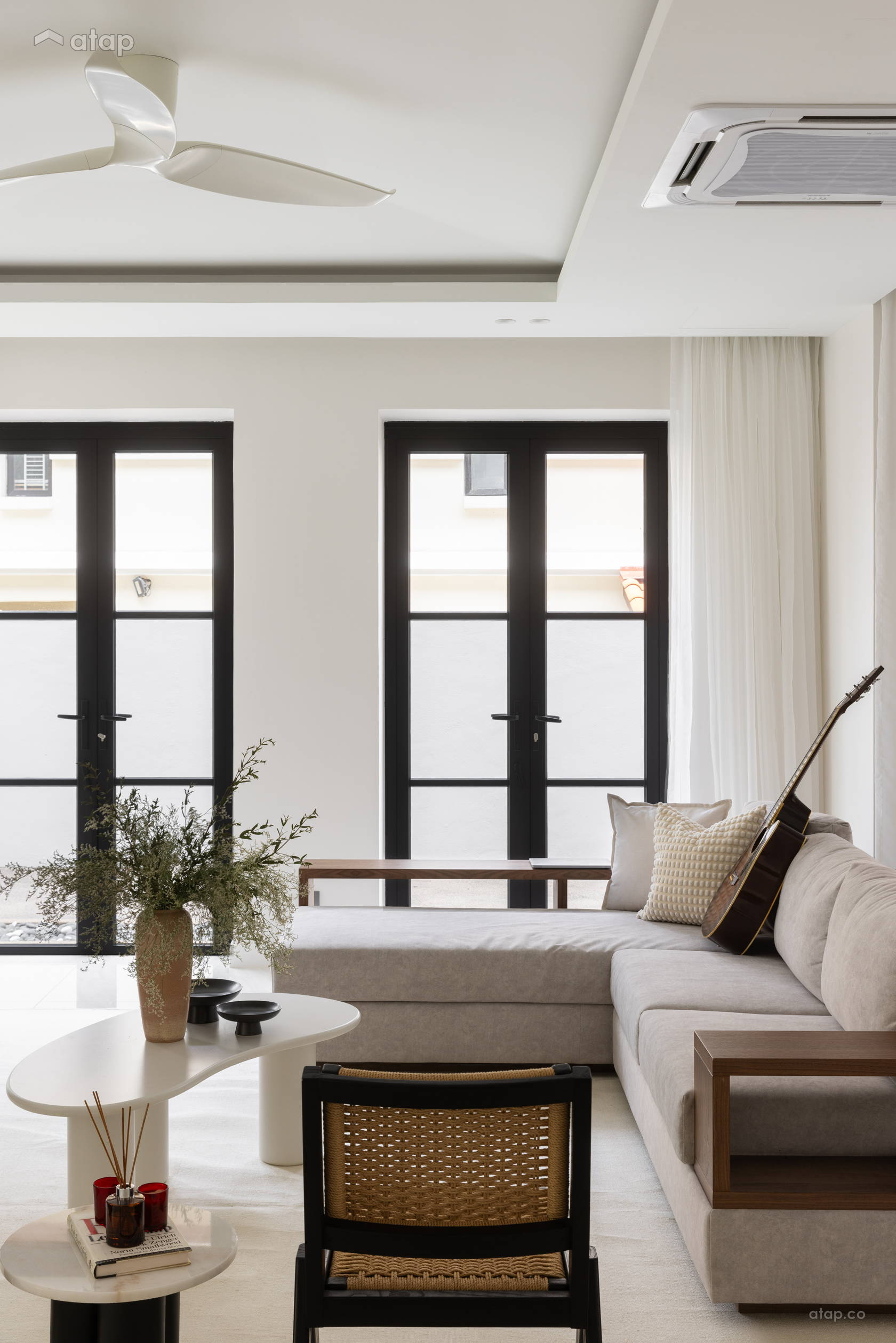 Image showcasing Modern Scandinavian Living Room semi-detached design ideas & photos ...