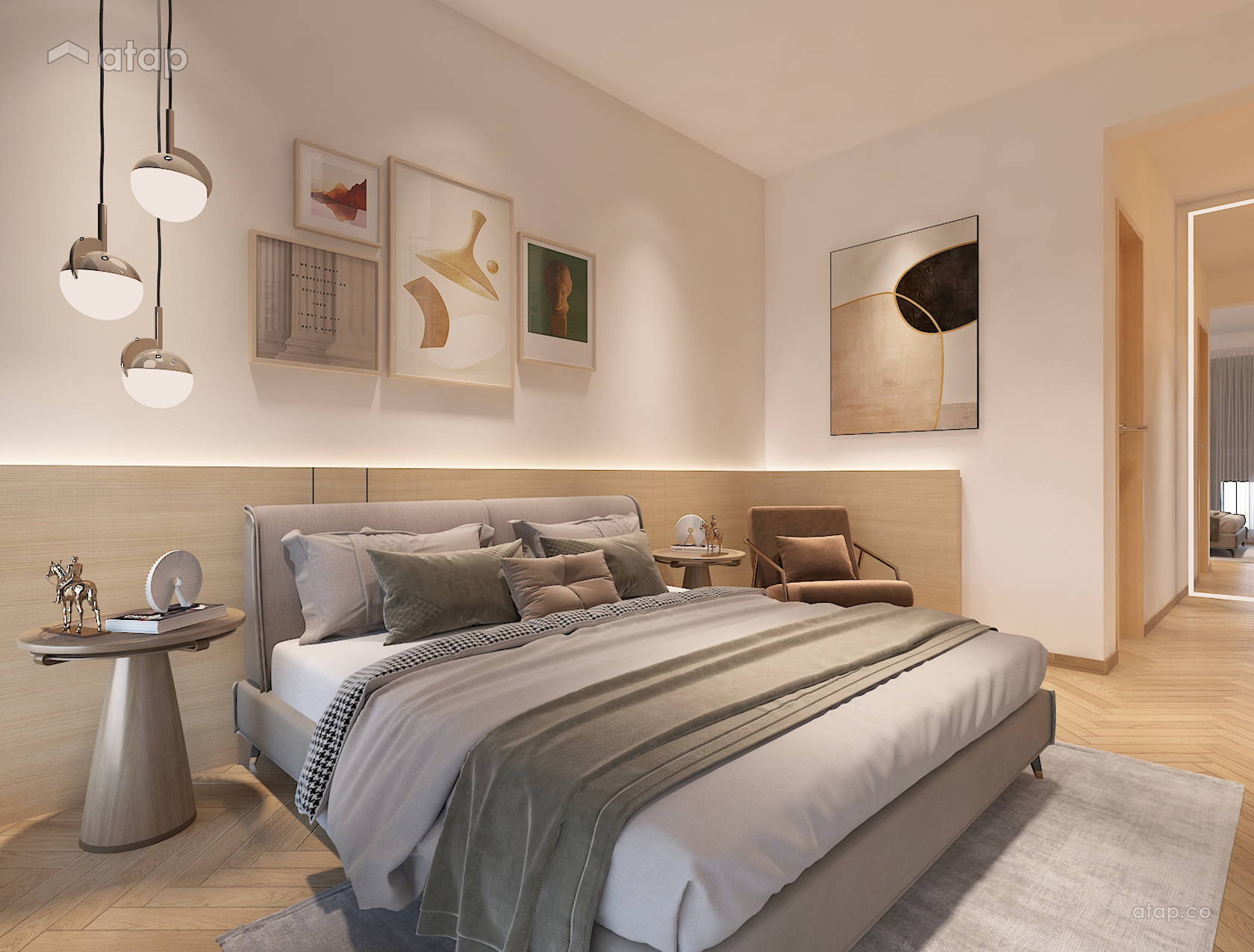 Zen Bedroom condominium design ideas & photos Malaysia Atap.co