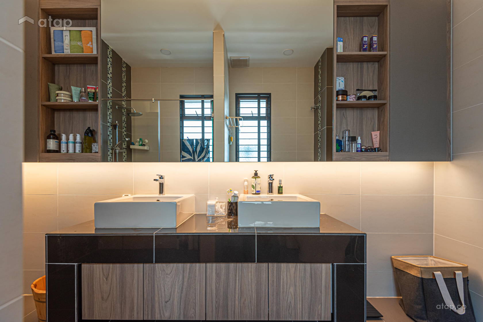 Modern Bathroom semidetached design ideas & photos Malaysia Atap.co
