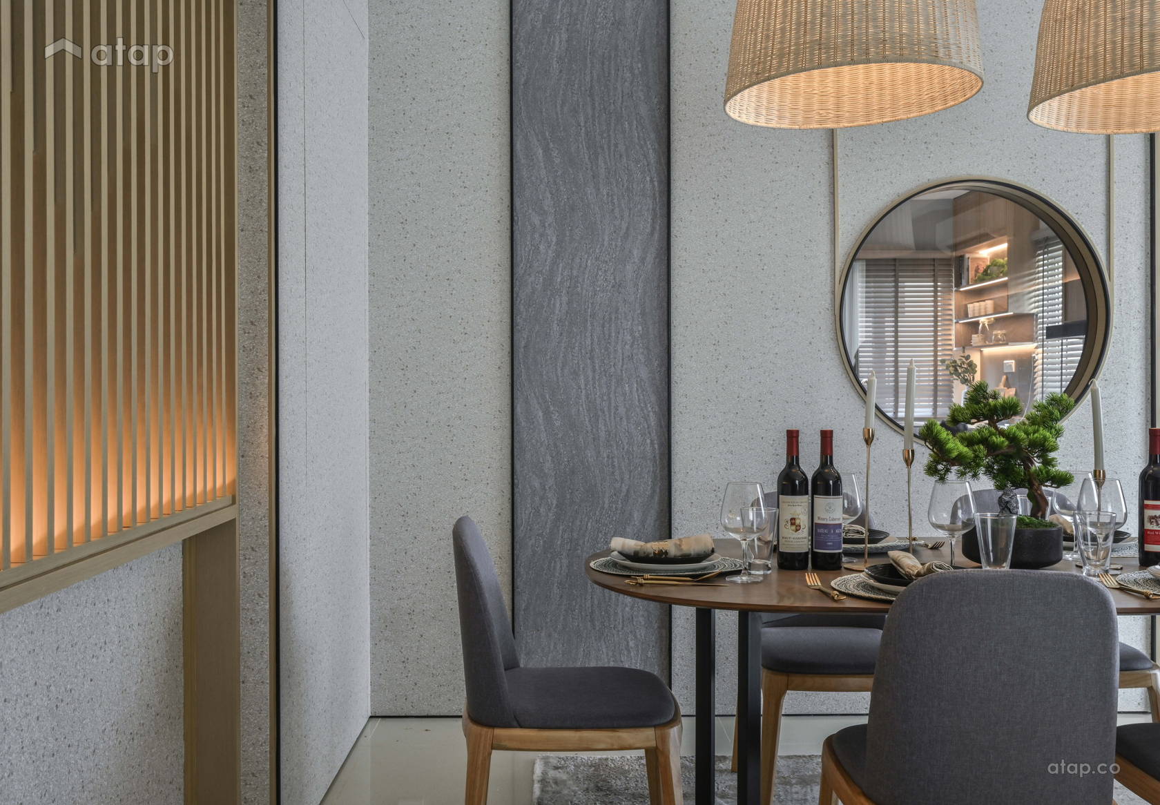 Zen Dining Room semi-detached design ideas & photos Malaysia | Atap.co