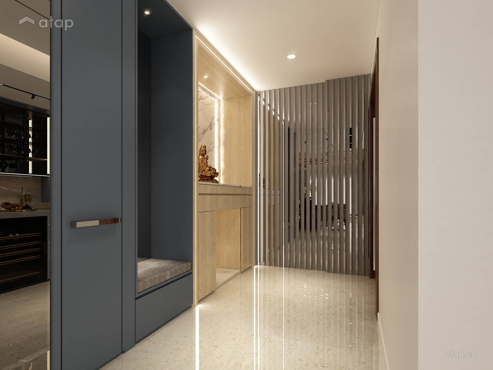 Contemporary Modern Foyer Semi Detached Design Ideas Photos Malaysia Atap Co