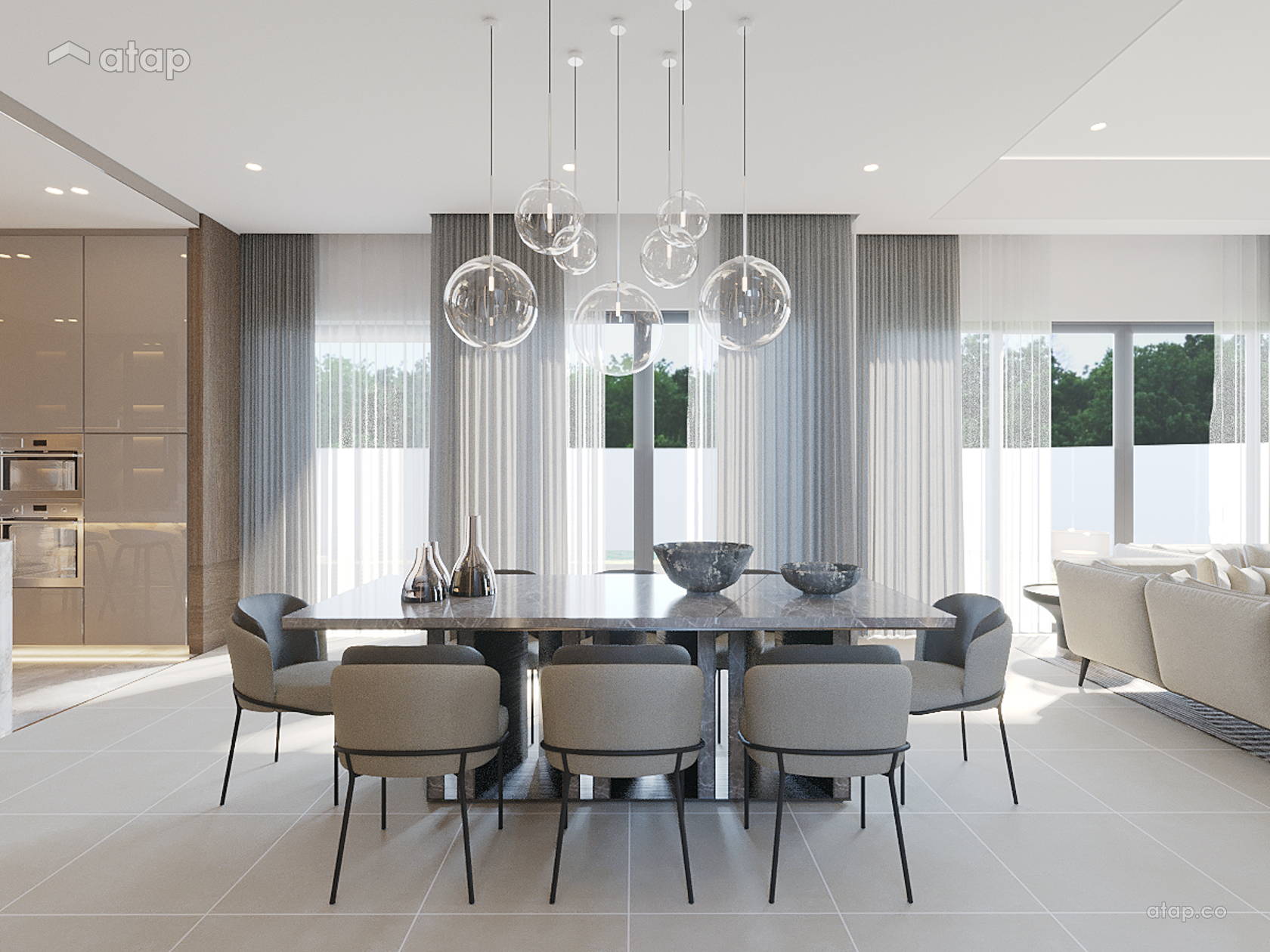 Contemporary Modern Dining Room bungalow design ideas & photos Malaysia ...