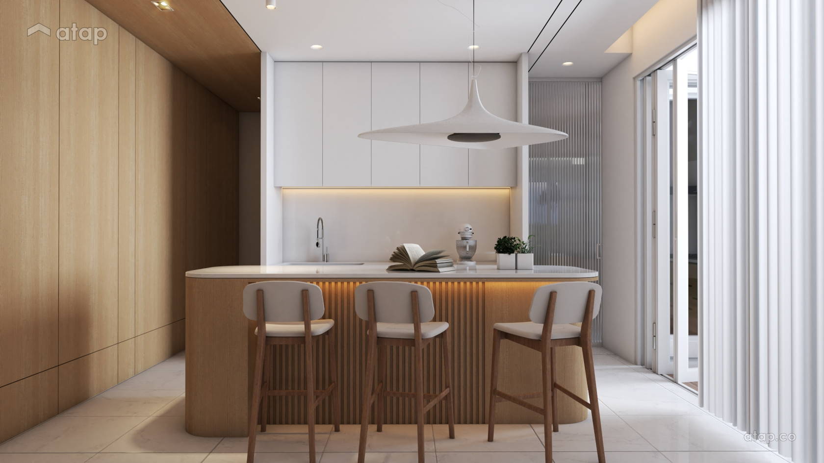 Minimalistic Dining Room Kitchen bungalow design ideas & photos