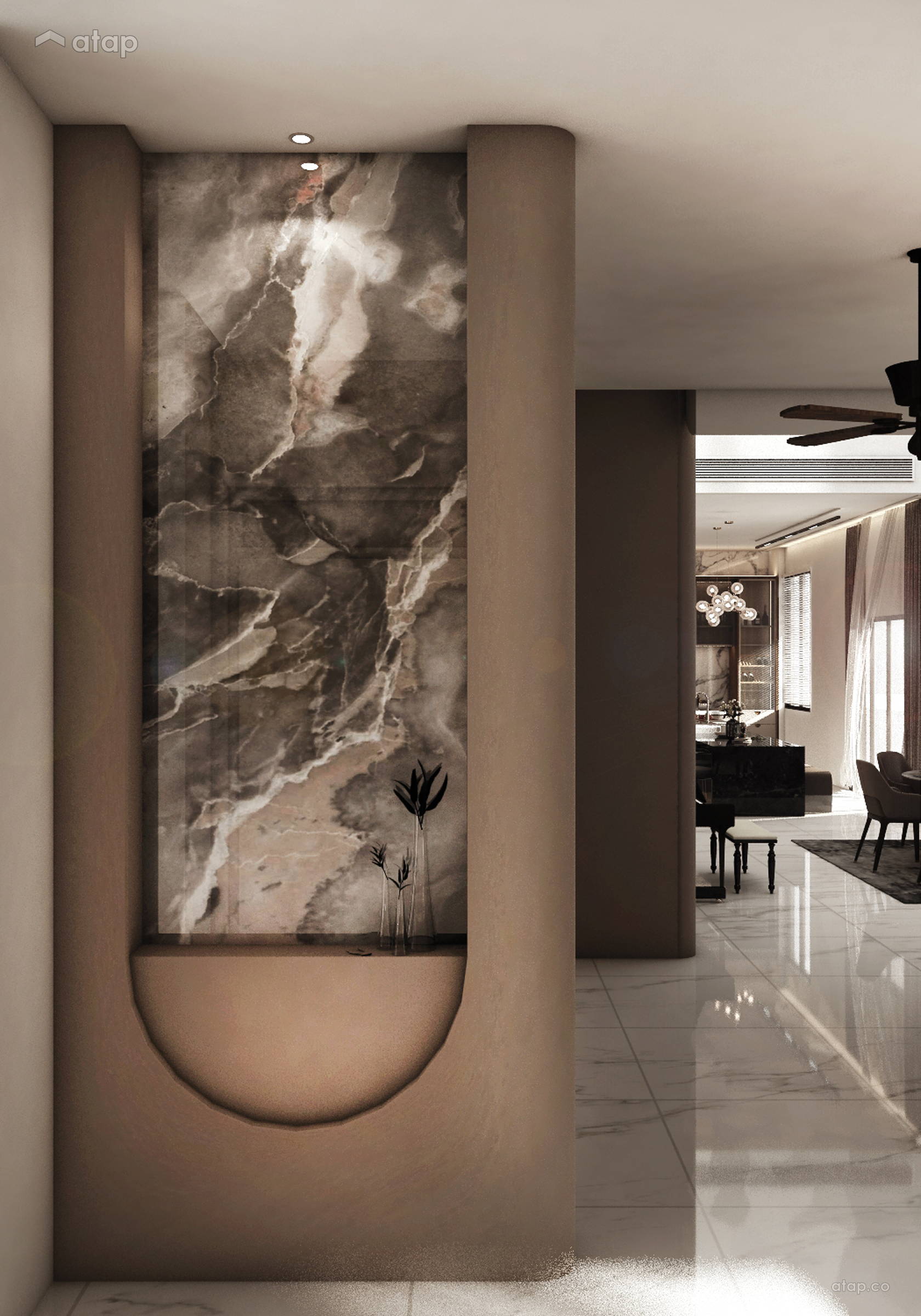 Asian Modern Foyer Living Room bungalow design ideas & photos Malaysia ...