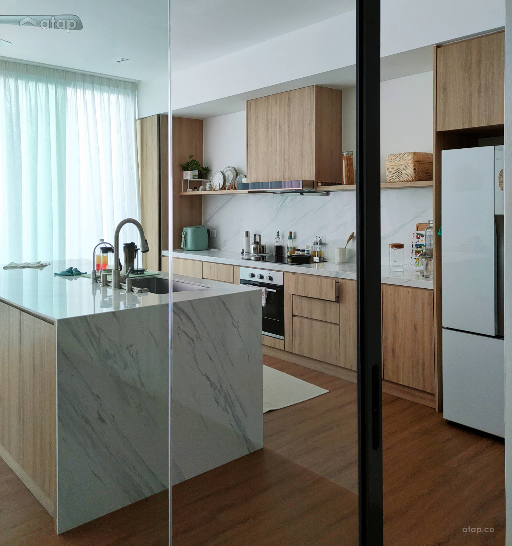 Modern Zen Kitchen terrace design ideas & photos Malaysia Atap.co