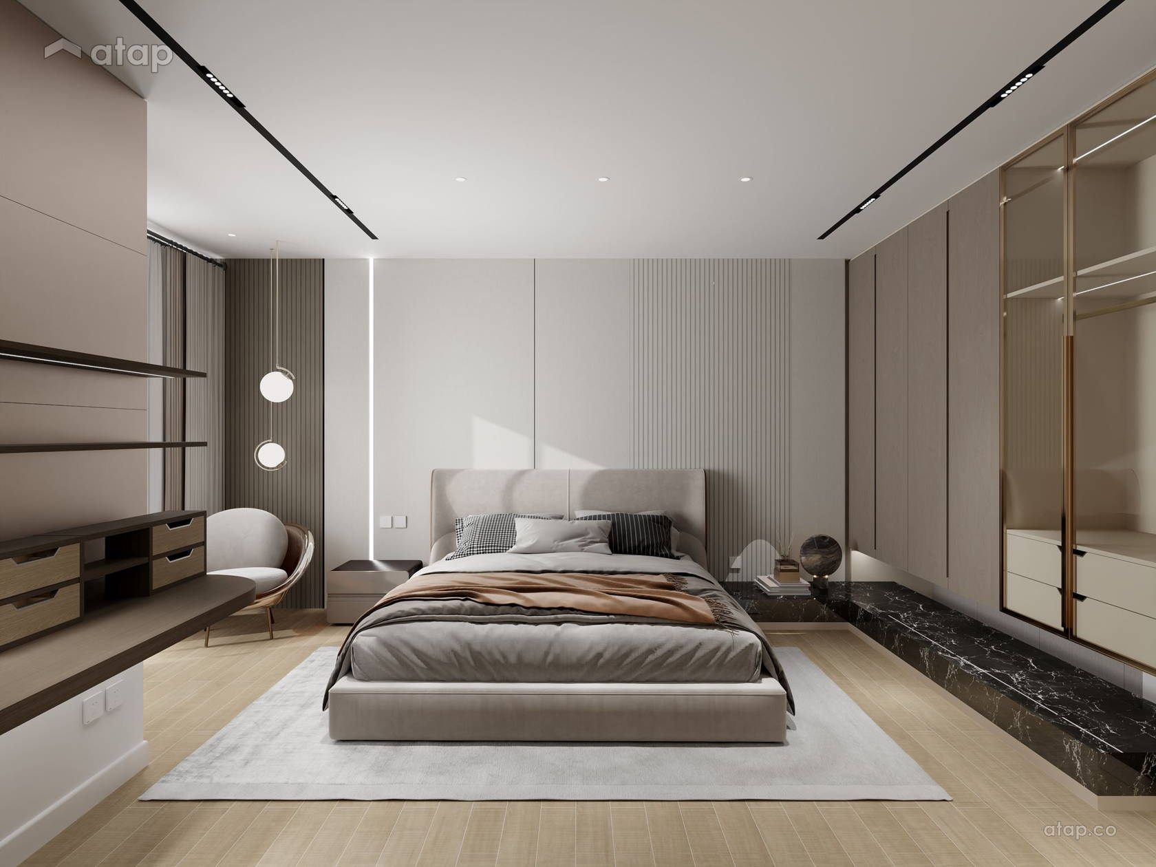 Contemporary Bedroom bungalow design ideas & photos Malaysia | Atap.co
