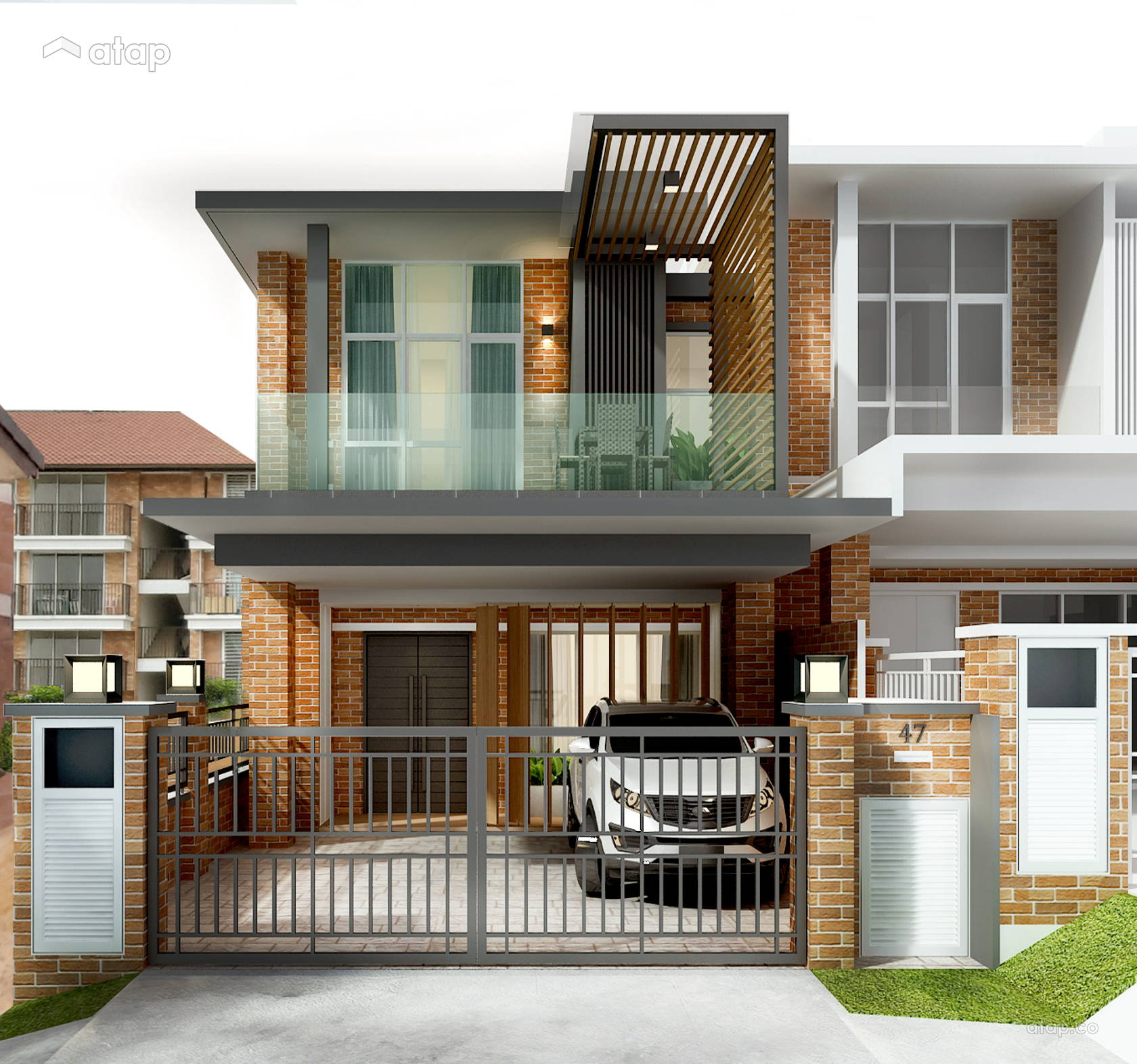 Contemporary Exterior Terrace Design Ideas Photos Malaysia Atap Co