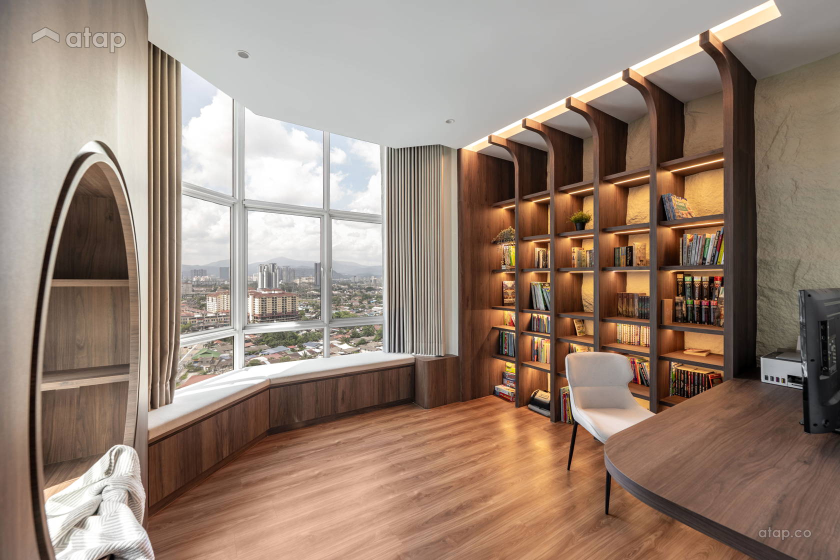 Rustic Study Room condominium design ideas & photos Malaysia | Atap.co