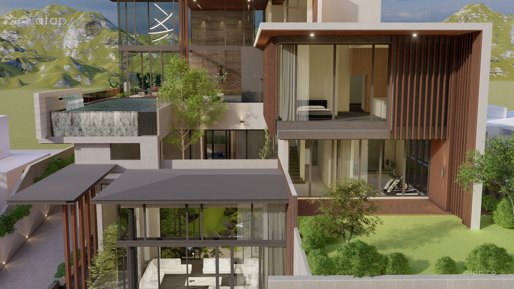 Contemporary Modern Exterior bungalow design ideas & photos Malaysia