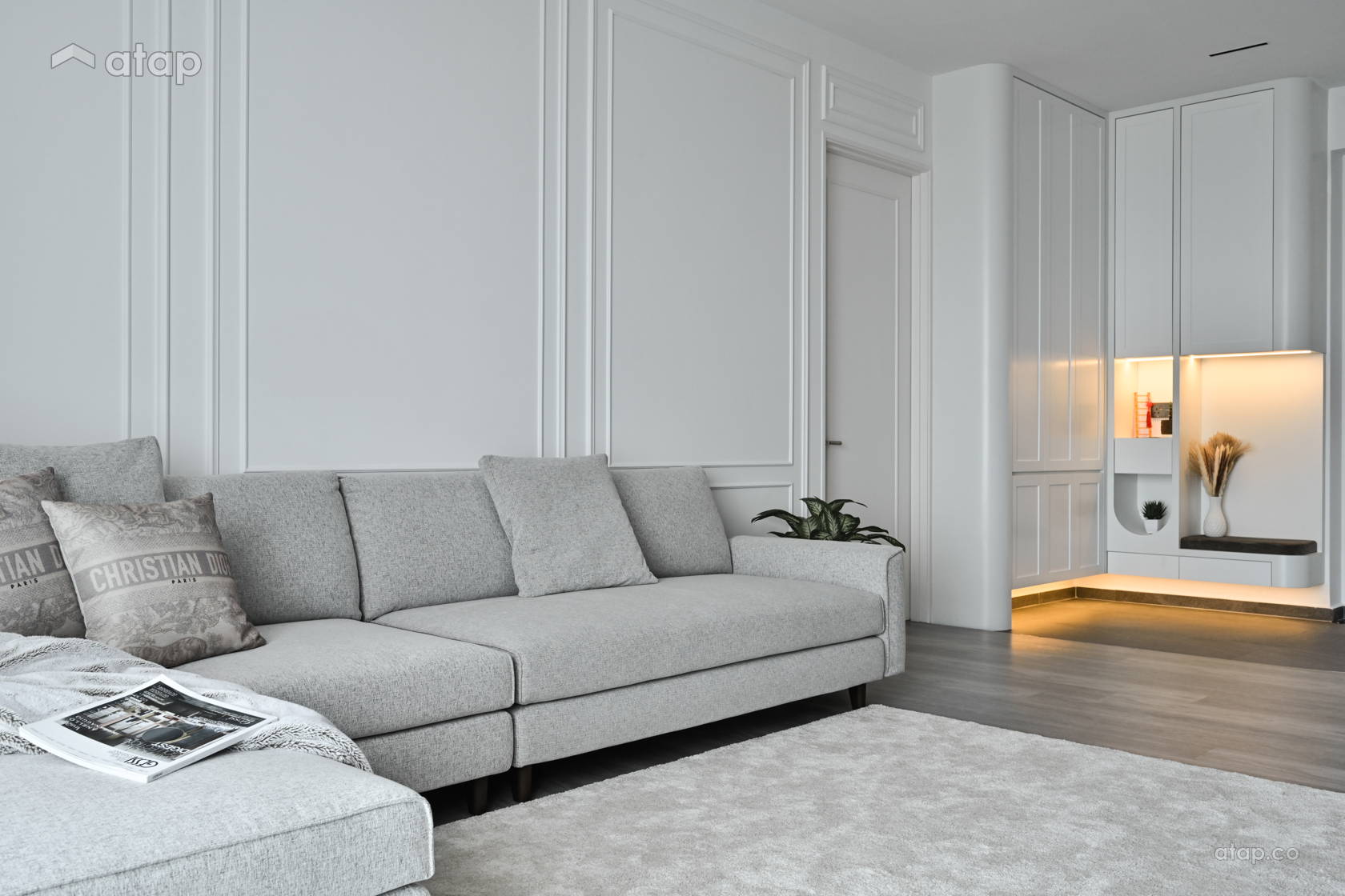Image showcasing Minimalistic Scandinavian Foyer Living Room condominium design ideas ...