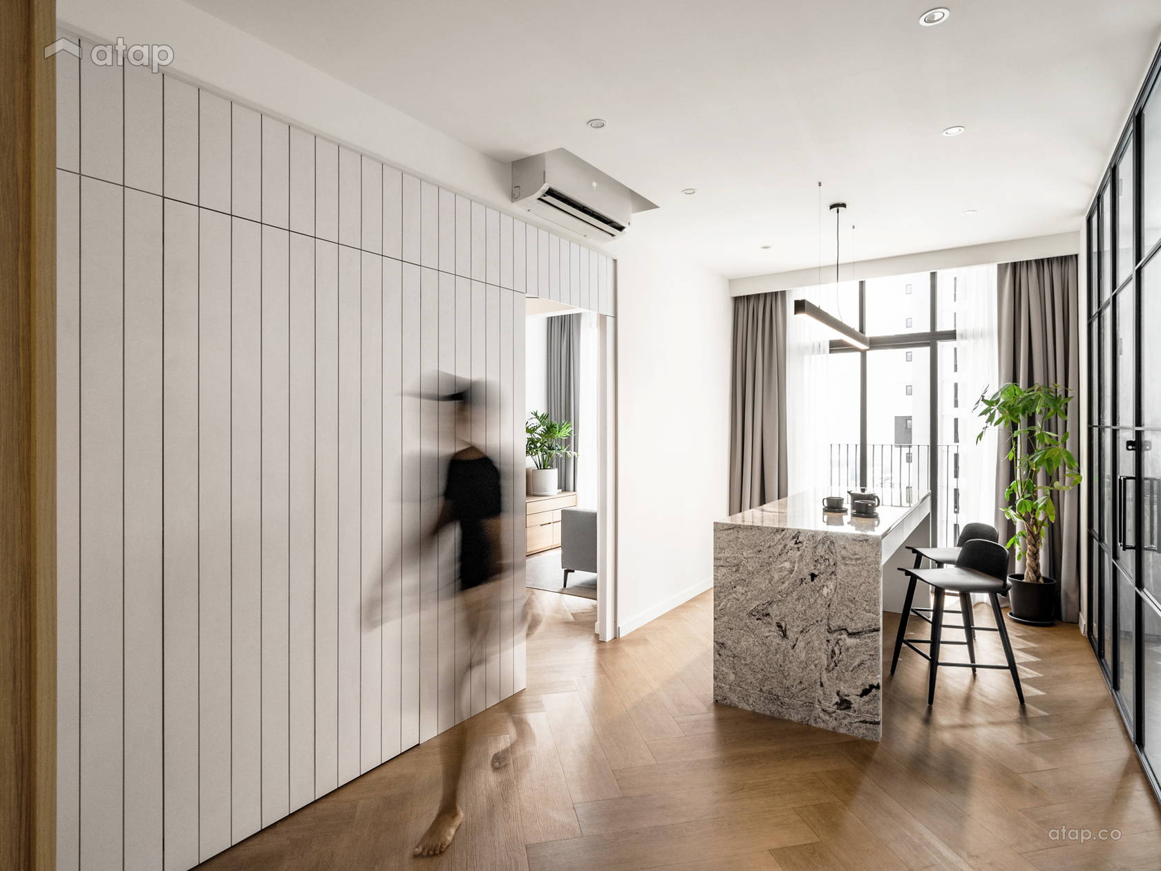 Minimalistic Scandinavian Dining Room Living Room @ Fera Residence