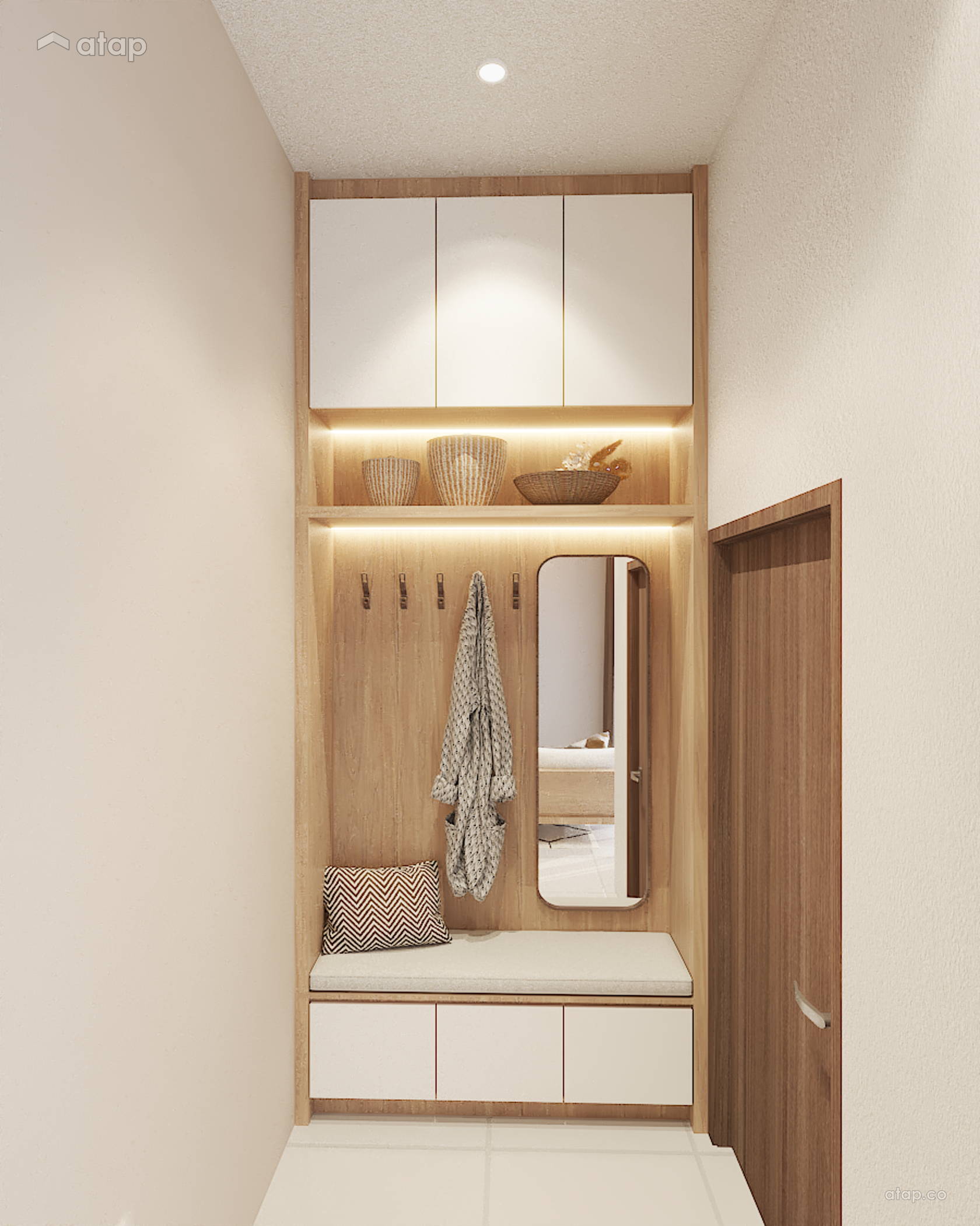 Image showcasing Minimalistic Scandinavian Foyer terrace design ideas & photos Malaysia ...