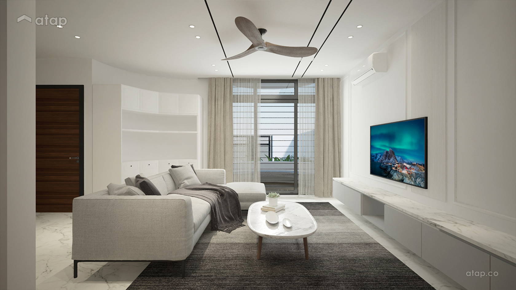 Minimalistic Modern Living Room terrace design ideas & photos Malaysia ...