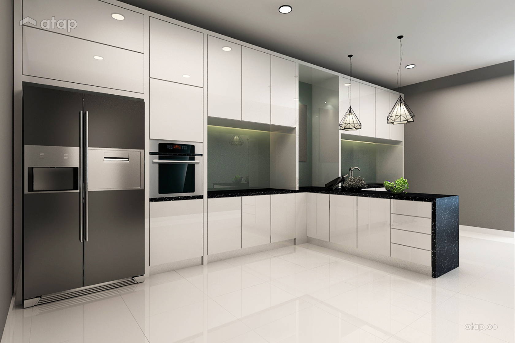 Minimalistic Modern Kitchen terrace design ideas & photos Malaysia ...