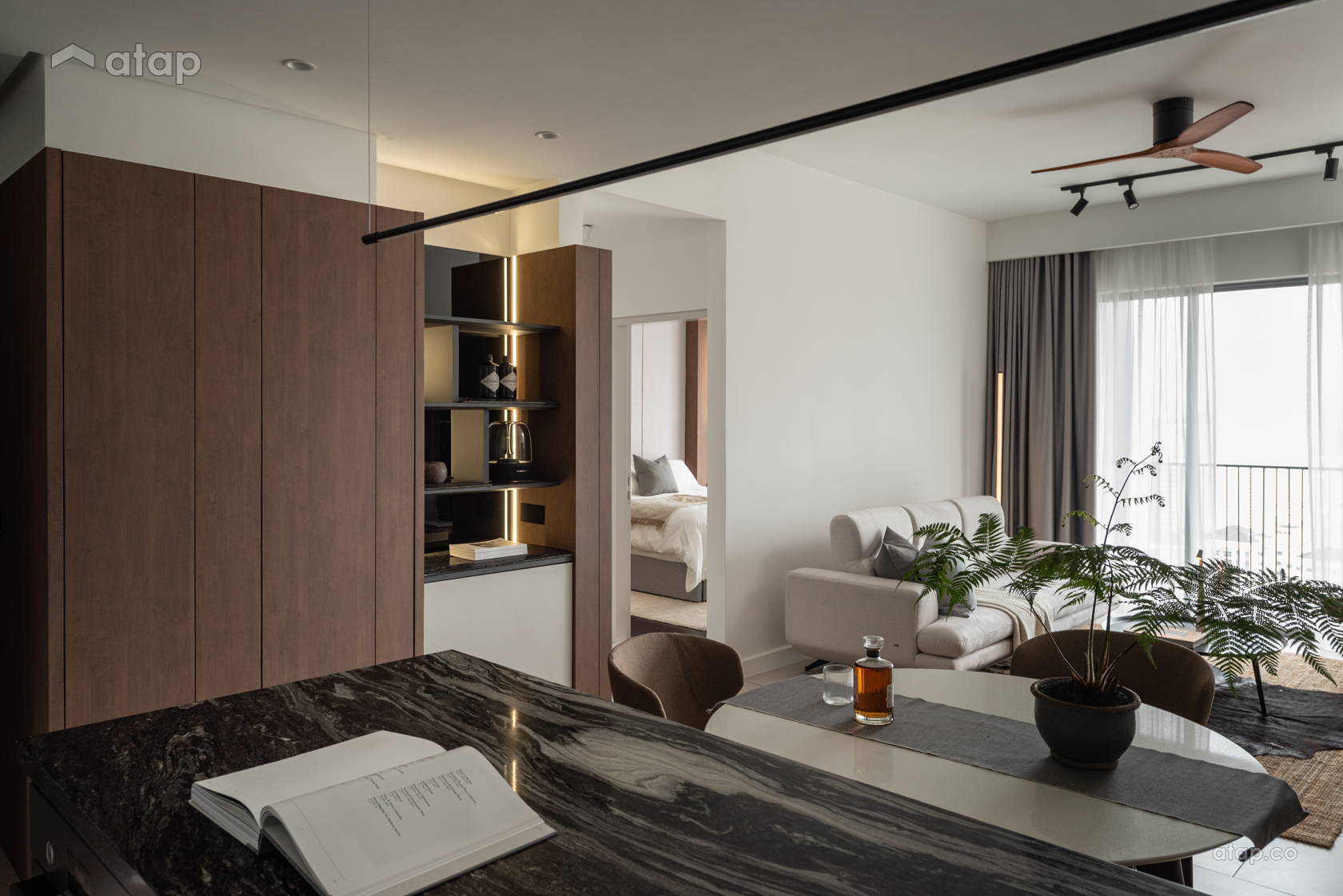 Contemporary Kitchen Living Room condominium design ideas & photos ...